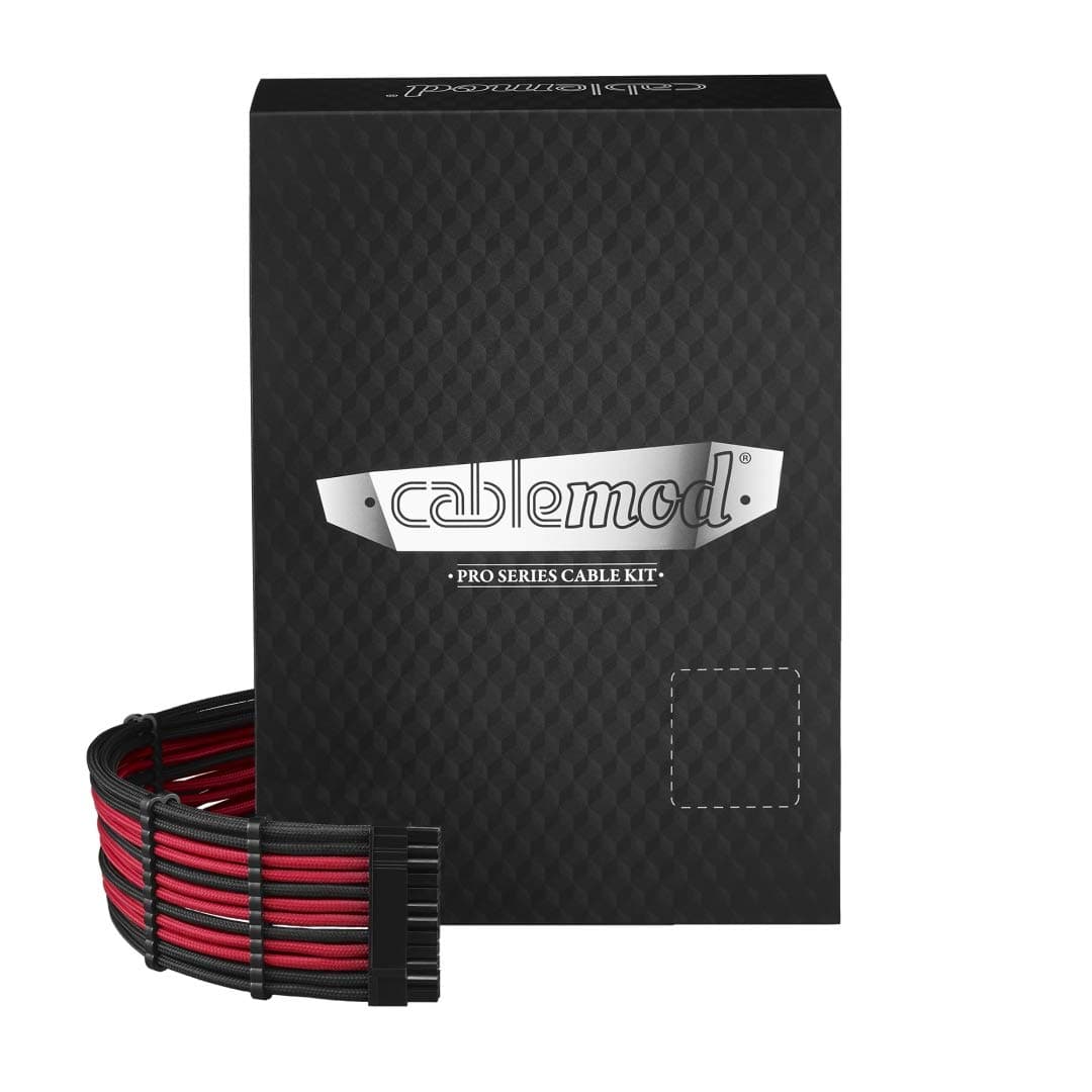 RT-Series Pro ModFlex Sleeved Cable Kit for ASUS/Seasonic/Phanteks Revolt (Black + Red)