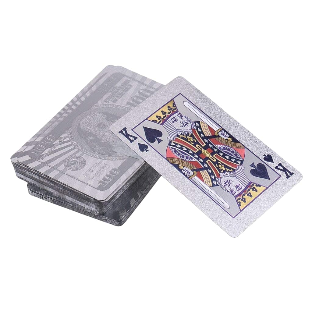 Gooyo Silver Plated Poker Playing Cards (Silver)