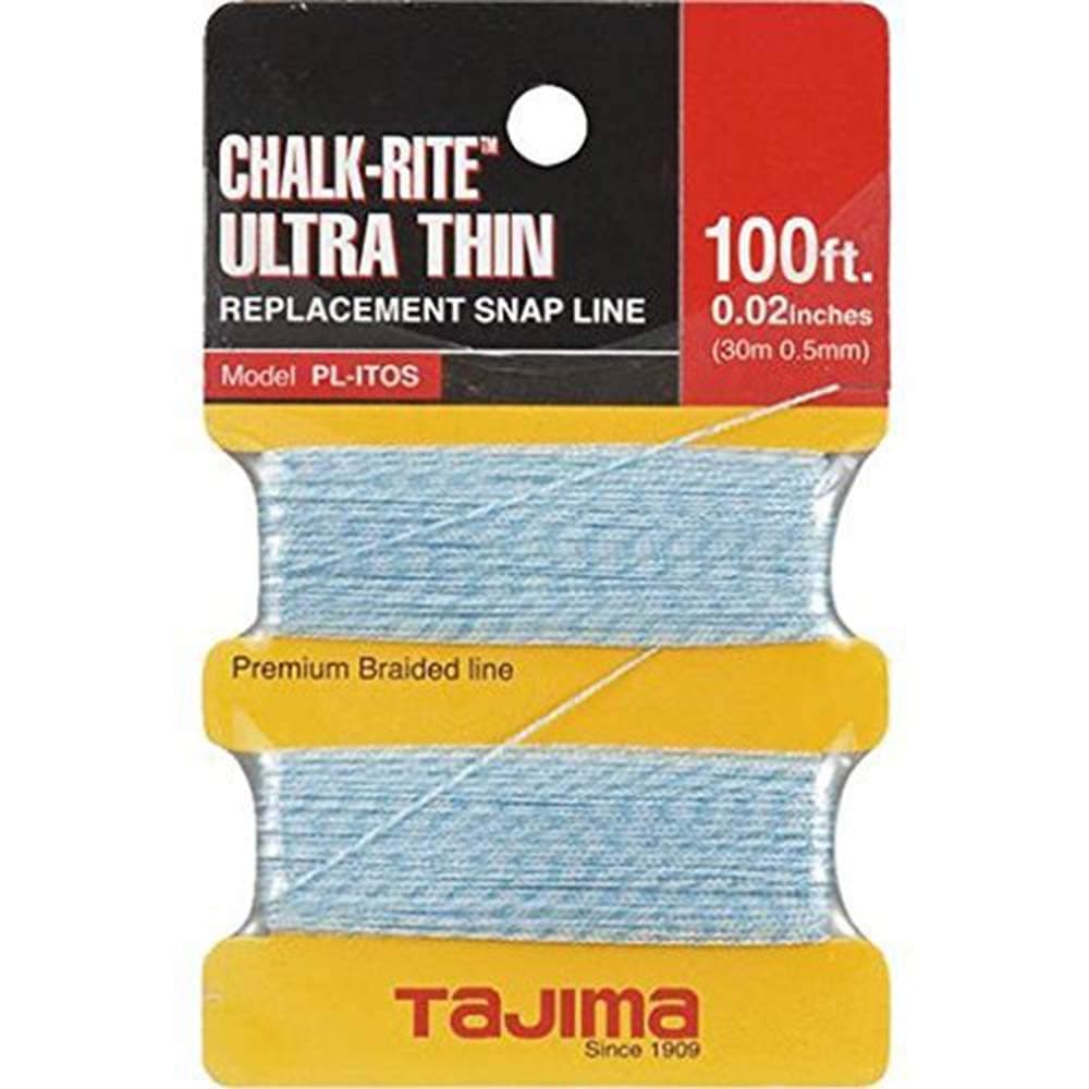 TajimaReplacement Snap-Line - 0.5 mm x 100 ft Chalk-Rite Braided String for Ultra-Thin & Precise Markings - PL-ITOS