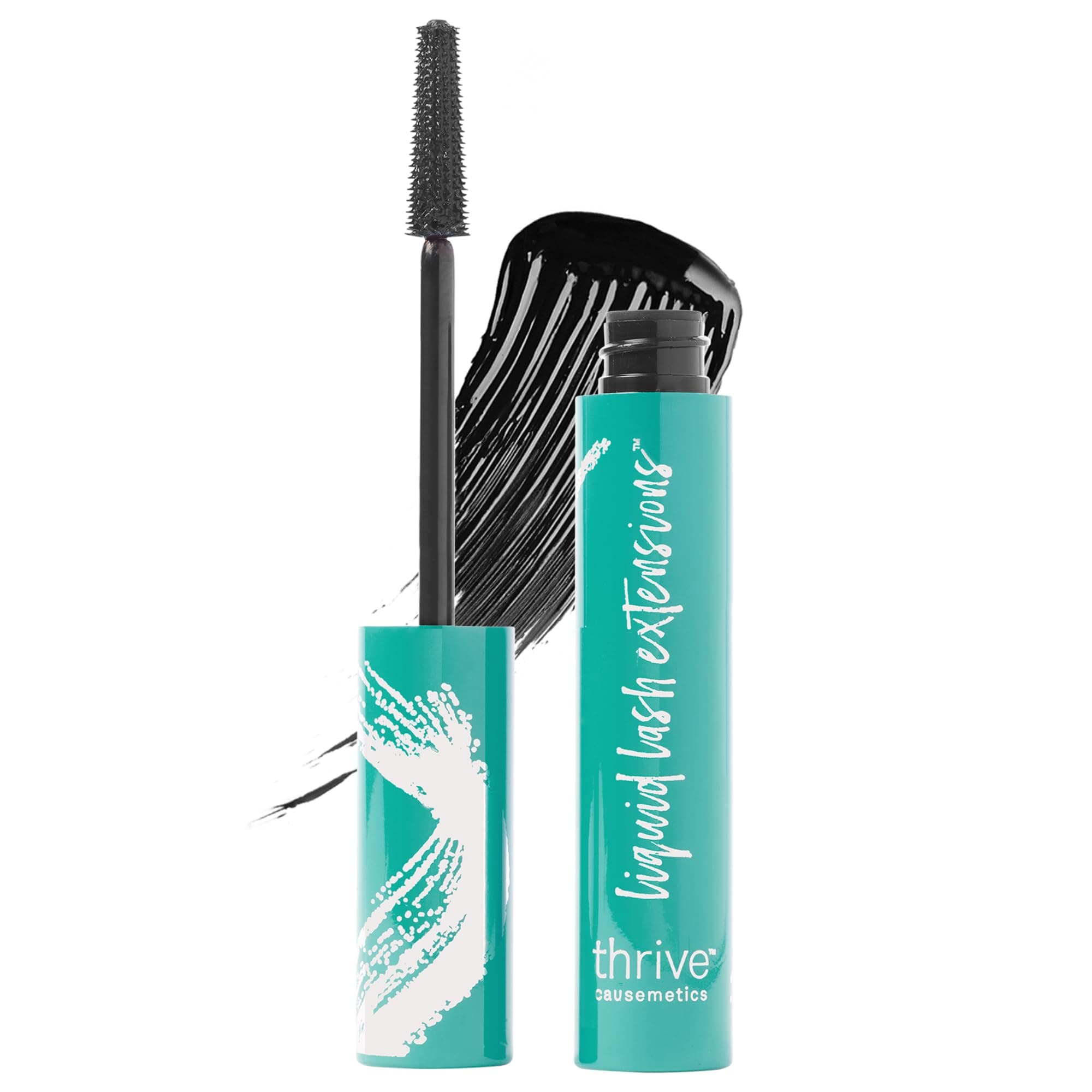 Thrive Causemetics Liquid Lash Extensions Mascara, Tubing Thrive Mascara Lengthening, Volumizing & Curling, Smudge Proof, Washable, No Clumping or Flaking, Vegan & Cruelty Free, Brynn (Rich Black)