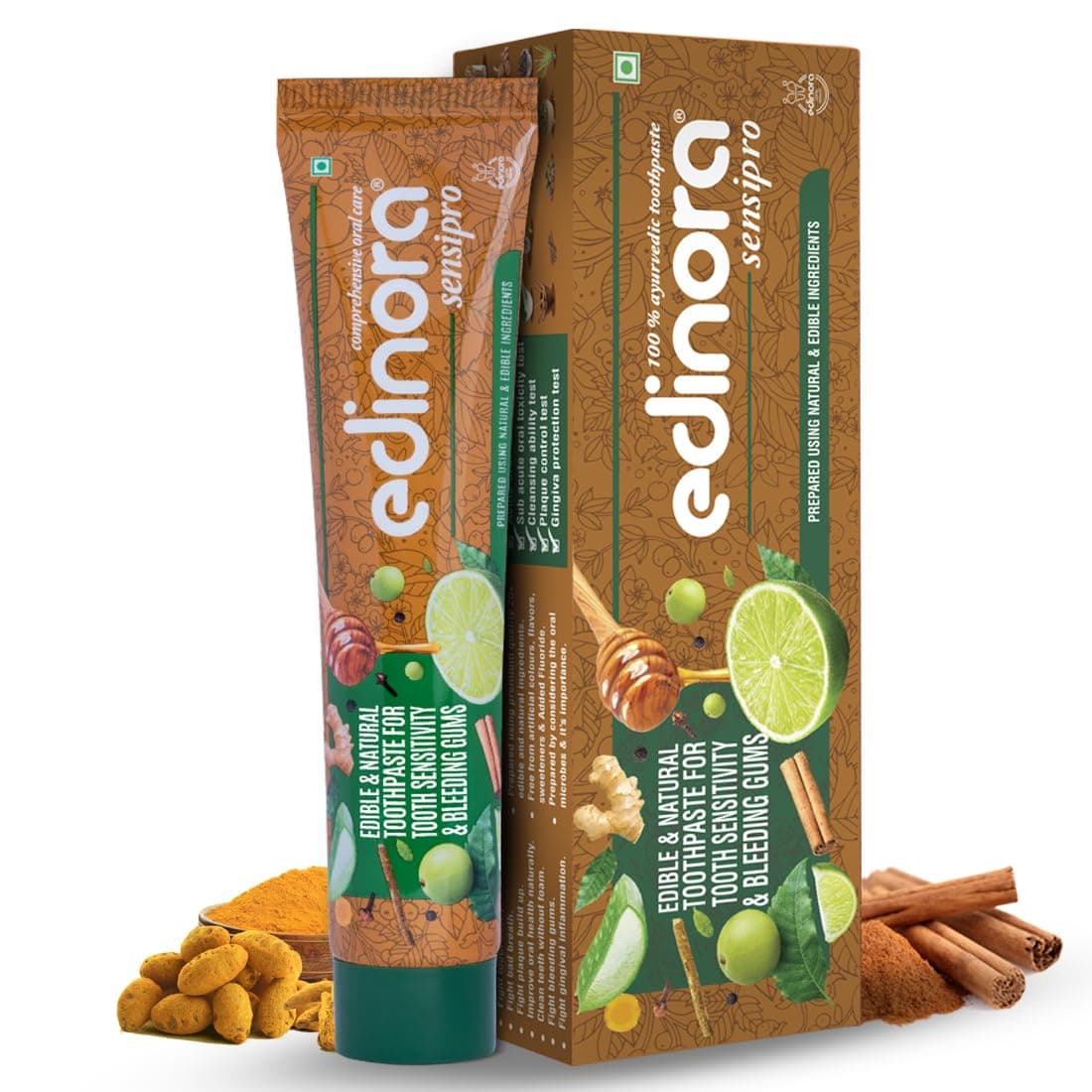 SENSIPRO toothpaste 45g |suitable for sensitivity | blend of essential oil & herbal powders | NO SLS | NO PARABENS | NO SULPHATES | NO ARTIFICIAL COLORS & FLAVORS as seen on Shark Tank India