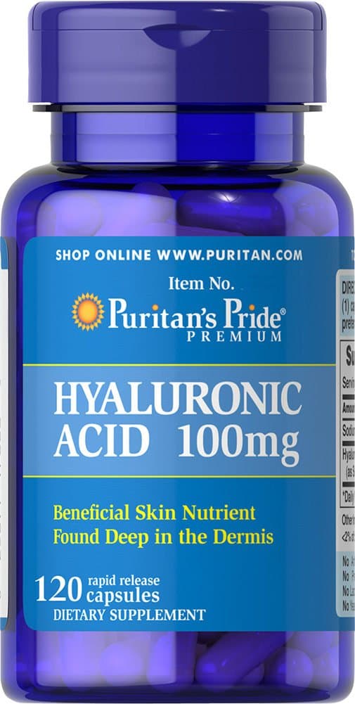 Hyaluronic Acid 100 mg Capsules, 120 Count