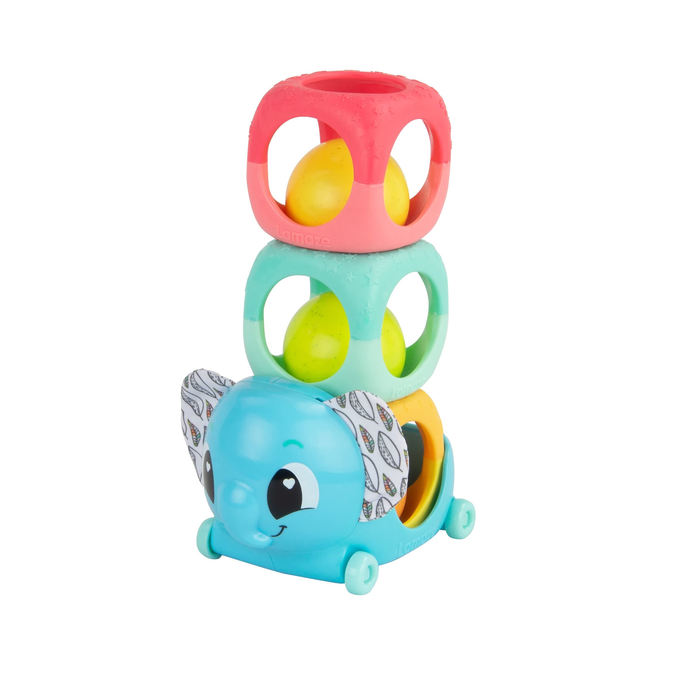 Lamaze Stack, Rattle and Roll Blocks, Newborn Sensory Play,Stacking and Rattle Toy for Toddlers,Babyshower Gift for New Parents,Rattle Toys for Babies, Development Toy for Boys,Girls Aged 6 Months +