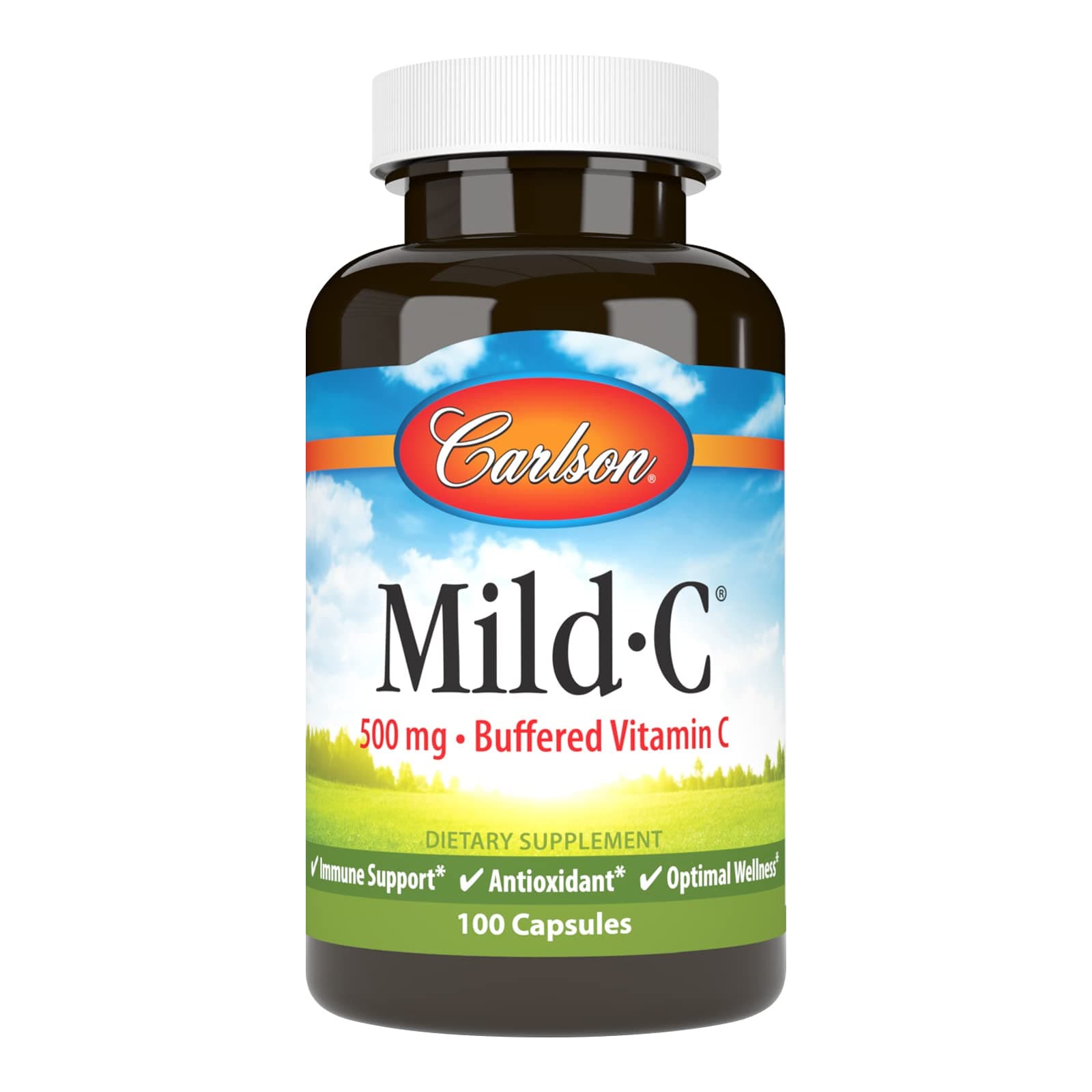 Mild-C, 500 mg, Buffered Vitamin C, Immune Support & Optimal Wellness, Antioxidant, 100 Capsules