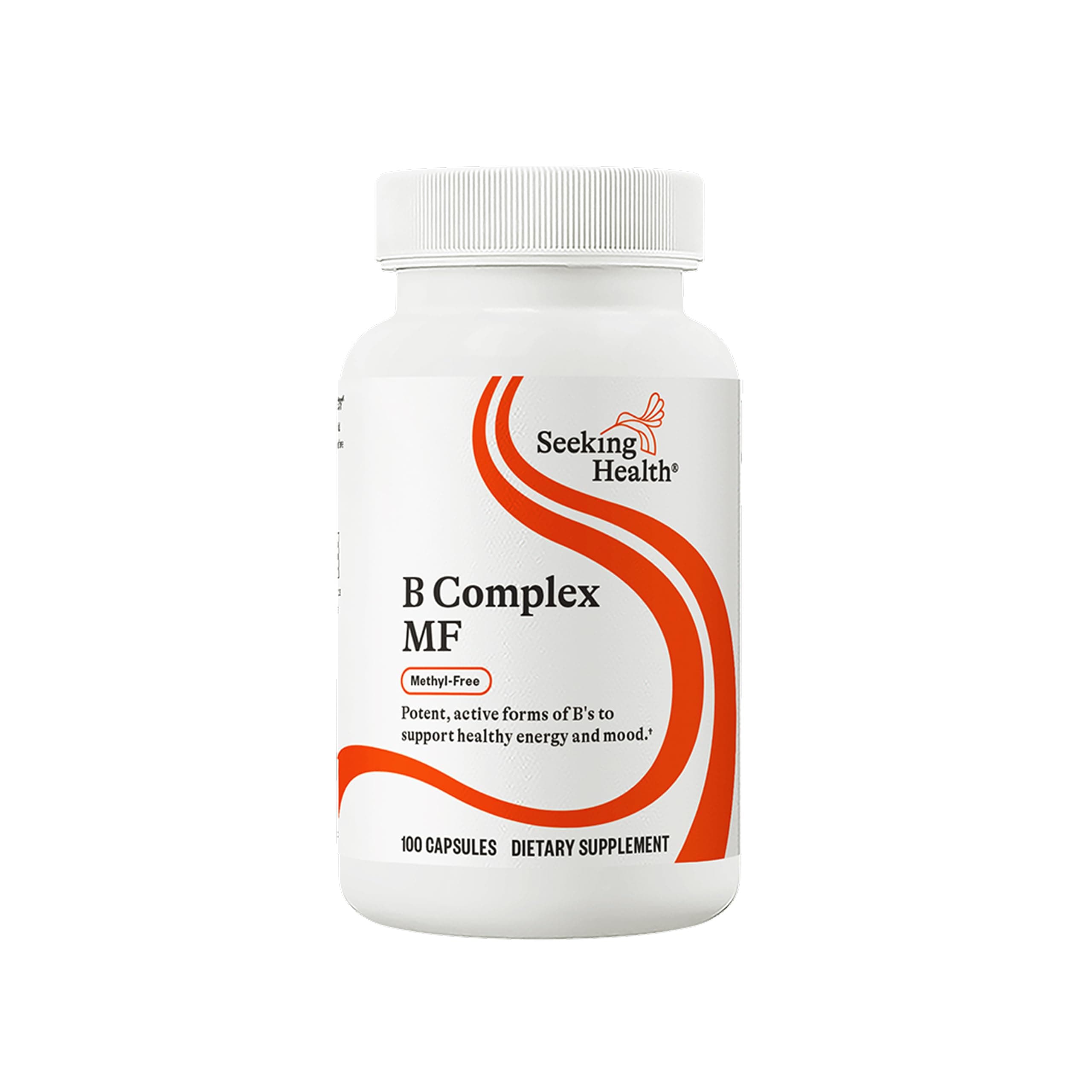 Seeking Health B Complex MF - Vitamin B Complex with Folate, Niacin, & Folinic Acid - Support Energy & Immune System Health with B Vitamins - 100 Capsules