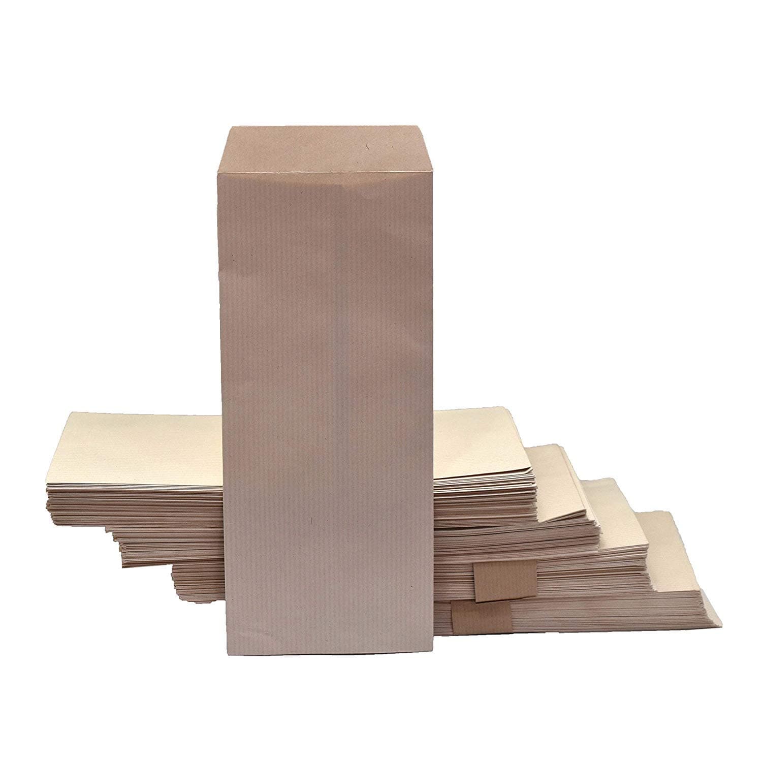 AccuPrints Pack of 100 Brown Envelope for Office Thickness 90 gsm | Size 4.5 by 10 inch (Pack of 100)