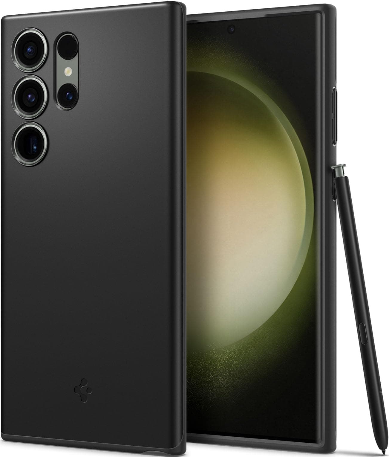 Thin Fit for Samsung Galaxy S23 Ultra Case, Galaxy S23 Ultra Back Cover (2023) - TPU+Poly Carbonate|Black