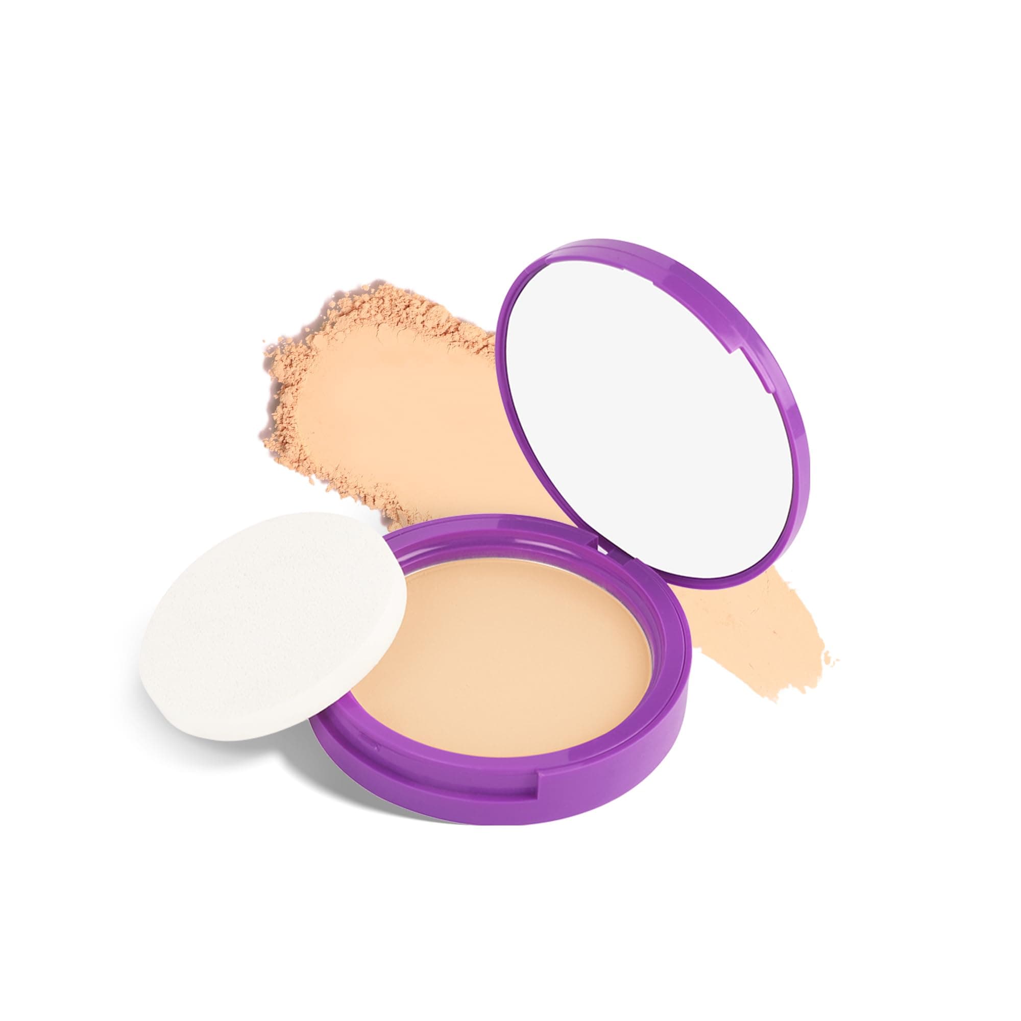 Longwear Compact with Castor Oil & Vitamin E | PressedSetting Powder with UV Protection | Matte & Long Lasting | 9gm - 03 Honey