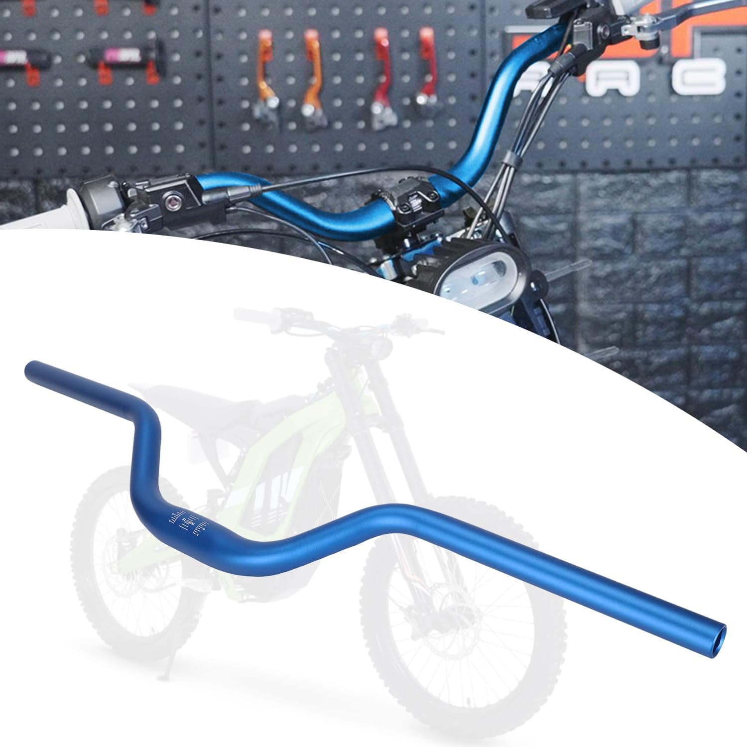 High Rise Handlebars for Surron,Motorcycle Handlebar High Rise Handle Bars for Surron Sur-Ron Light Bee S/X X160/X260 Bicycles-Blue