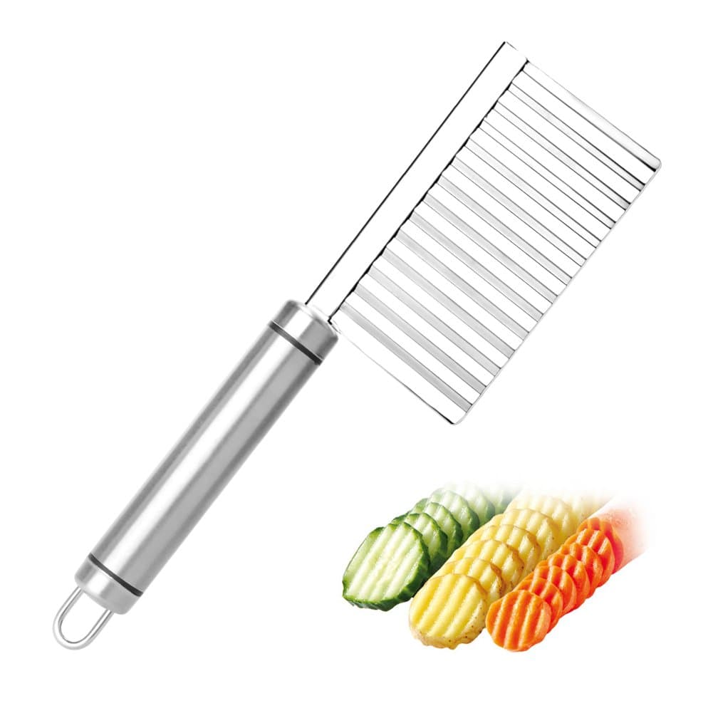 Crinkle Cut knife Stainless Steel Crinkle Cutting tool Fruit And Vegetable Wavy Chopper Knife Wave Slicer Steel Blade