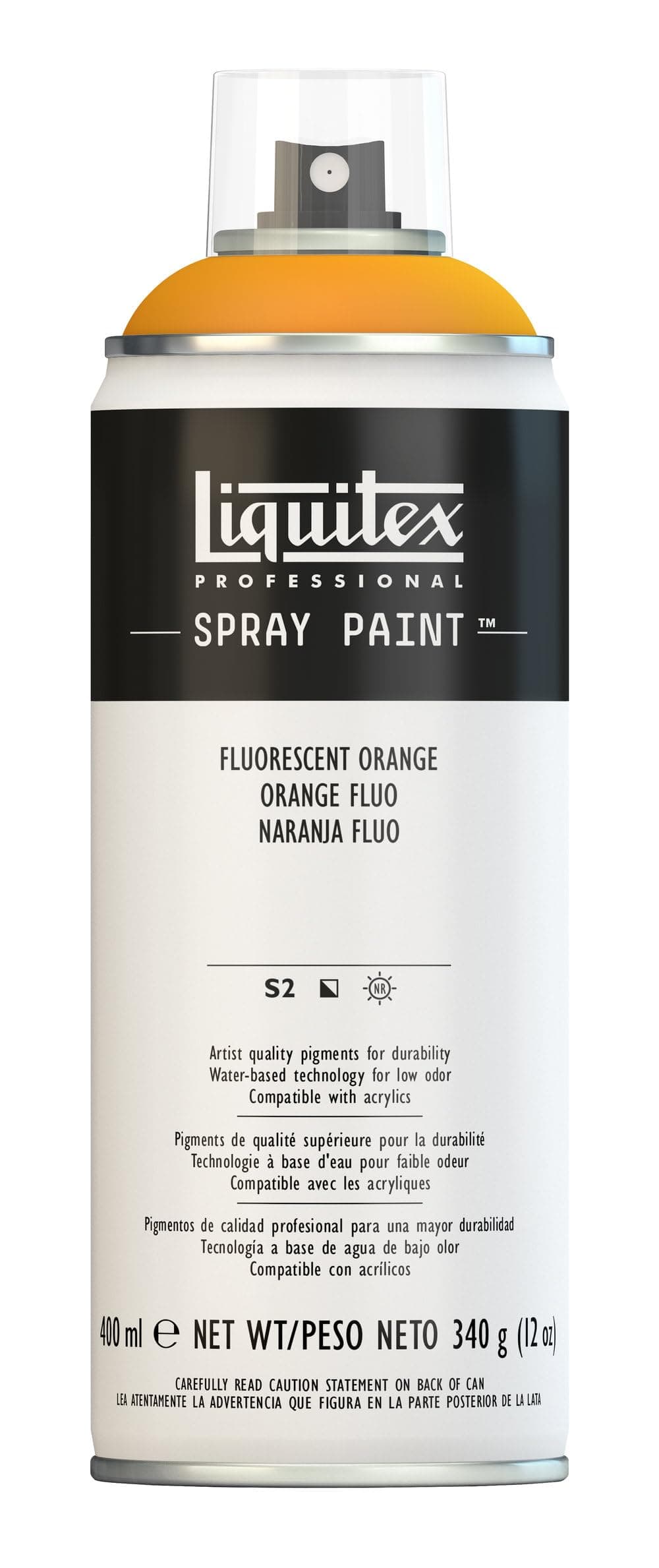 Professional Spray Paint, 12-oz (400ml), Fluorescent Orange