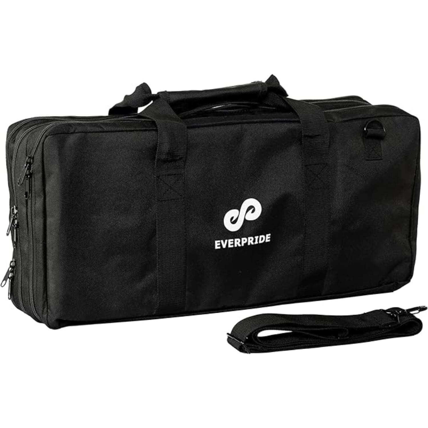 Chef Knife Bag Holds 20 Knives Plus Large Zippered Compartment for Kitchen Tools – Durable, Large Knife Bag for Chefs – Knives Not Included, Black