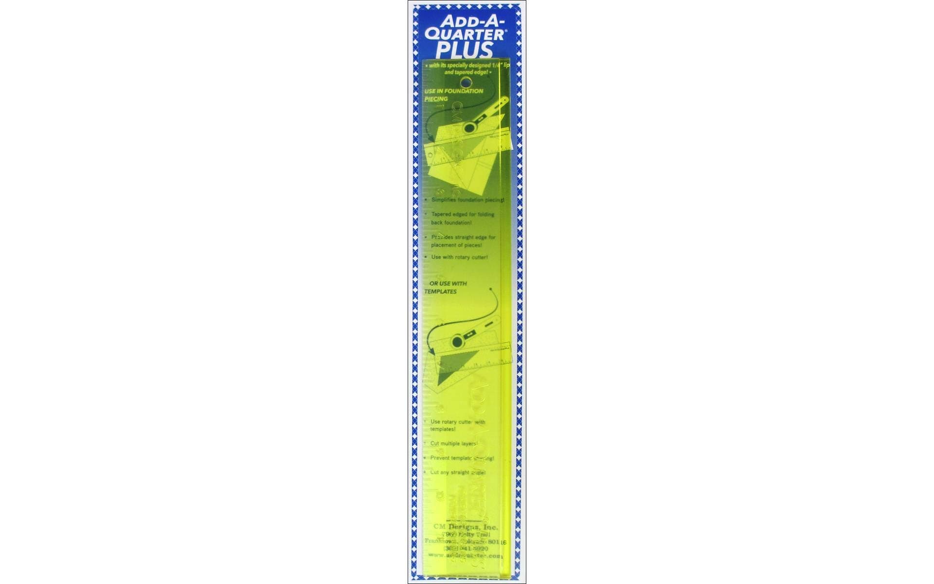 CM Designs Ruler 12" Add-A-Quarter Plus