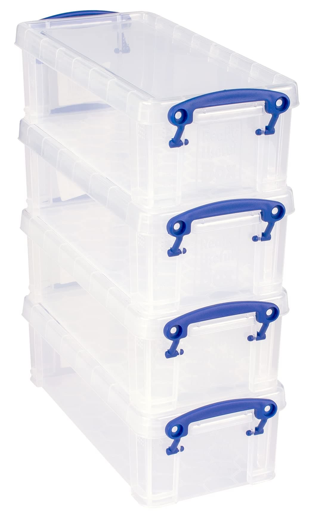 Plastic Storage 0.9 Litre Clear (Pack of 4)