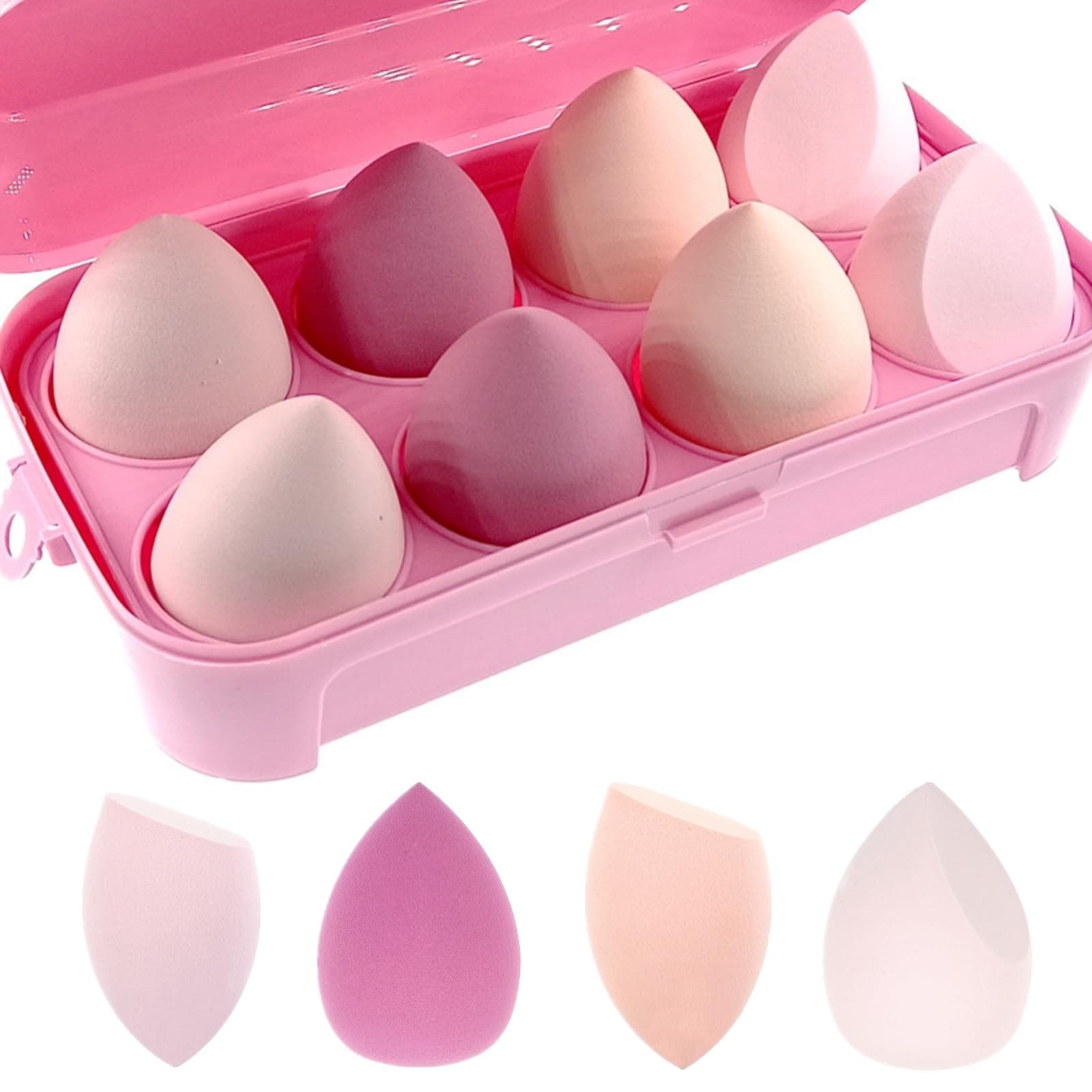 ZHIYE Makeup Sponge, Beauty Makeup Blending Sponge Puff Blender Foundation Sponge Concealer Sponges Applicator Sponges 8 Pcs