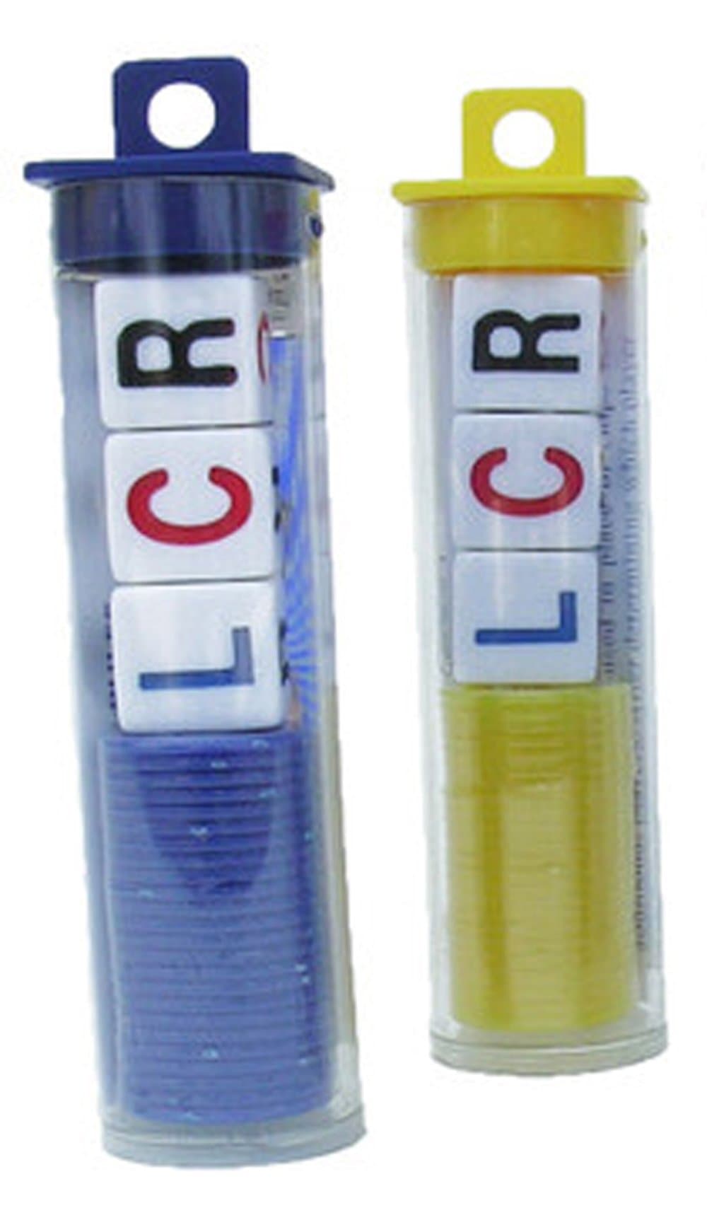 Left Center Right Dice Game - 2 Sets - (Assorted Color Chips)