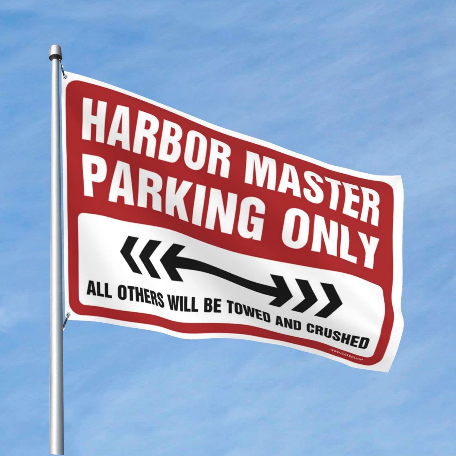 CakJuice Cool Dorm Room Flags Harbor Master Parking Only Flag Garden Flag Accessories Flags for The Boys ( Size : 120X180CM )