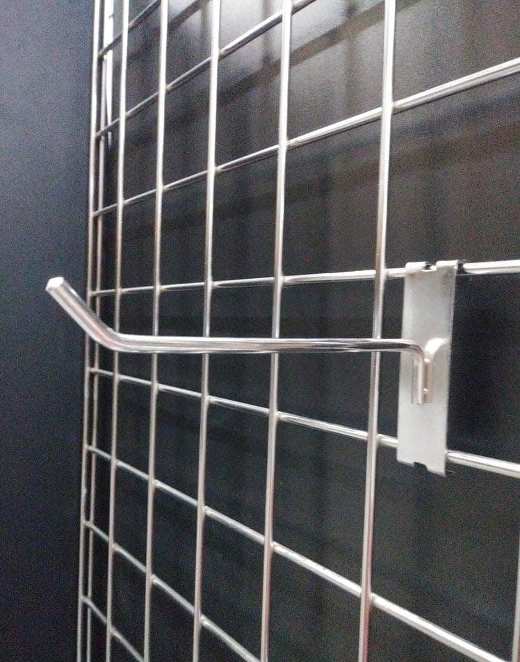 Q1 Beads 12 Pcs 6" Stainless Steel Gridwall Panel Display Hook Hanger for Showroom, Mobile Shops,Supermarket Hanging Accessories (6 Inch) Pack of 12 Pcs.