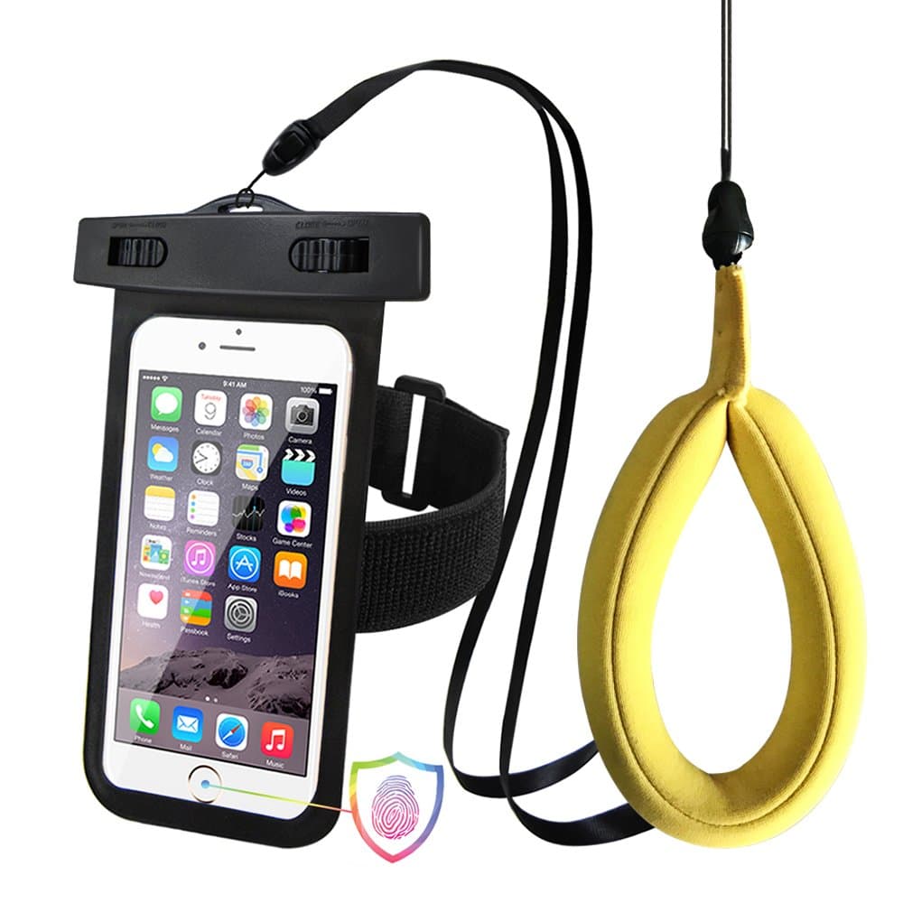 functer Waterproof Phone Pouch or Dry Pouch for iPhone 12, 11, 11 Pro, X, 8, 7 and 6S/6 with Camera Float, Works with Touch ID.