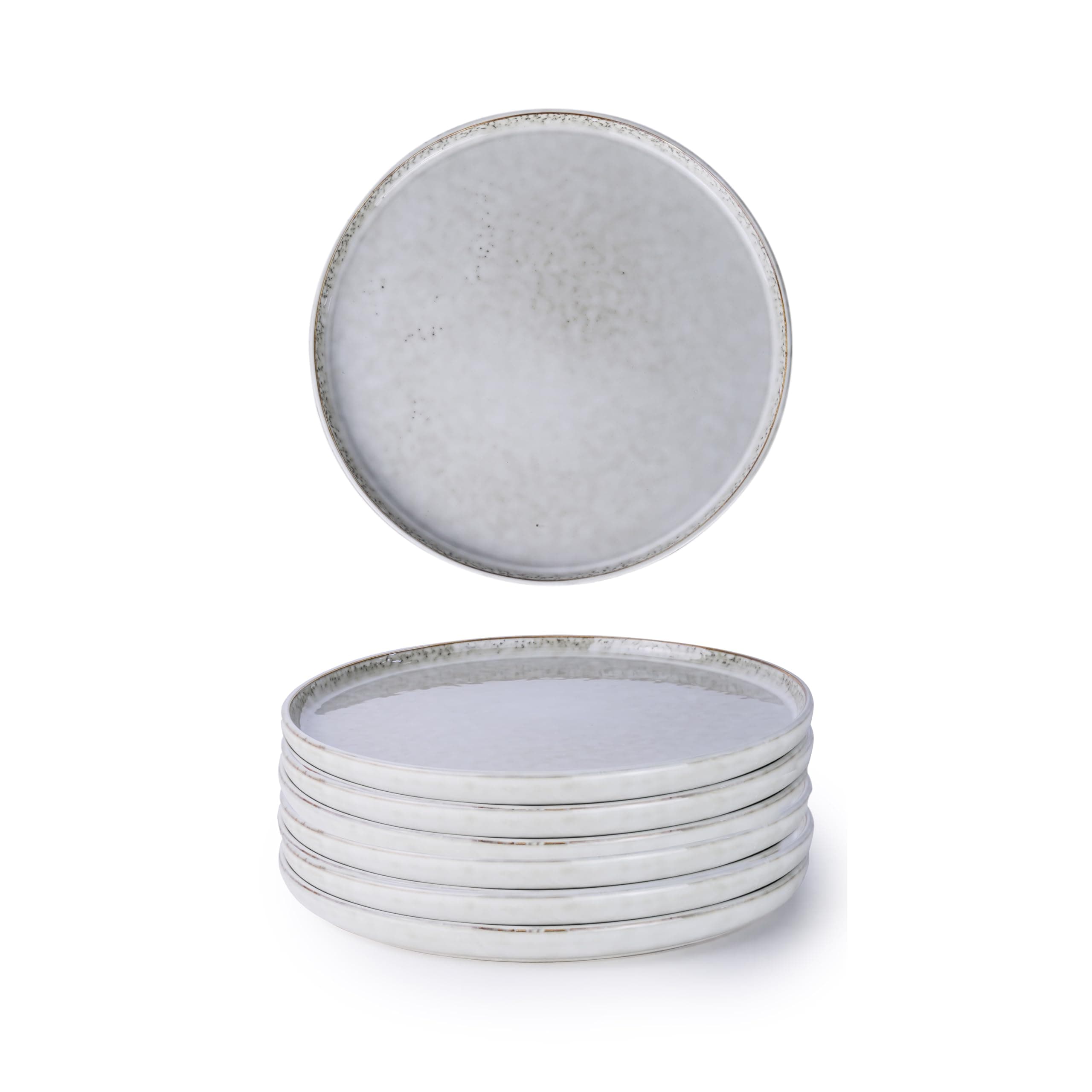 Cuisine Art Ritz Dinner Plate - Set of 6 | 27cm Ceramic Plates | Durable Stoneware Dinnerware | Microwave & Dishwasher Safe | Elegant Plates for Daily Meals & Special Occasions