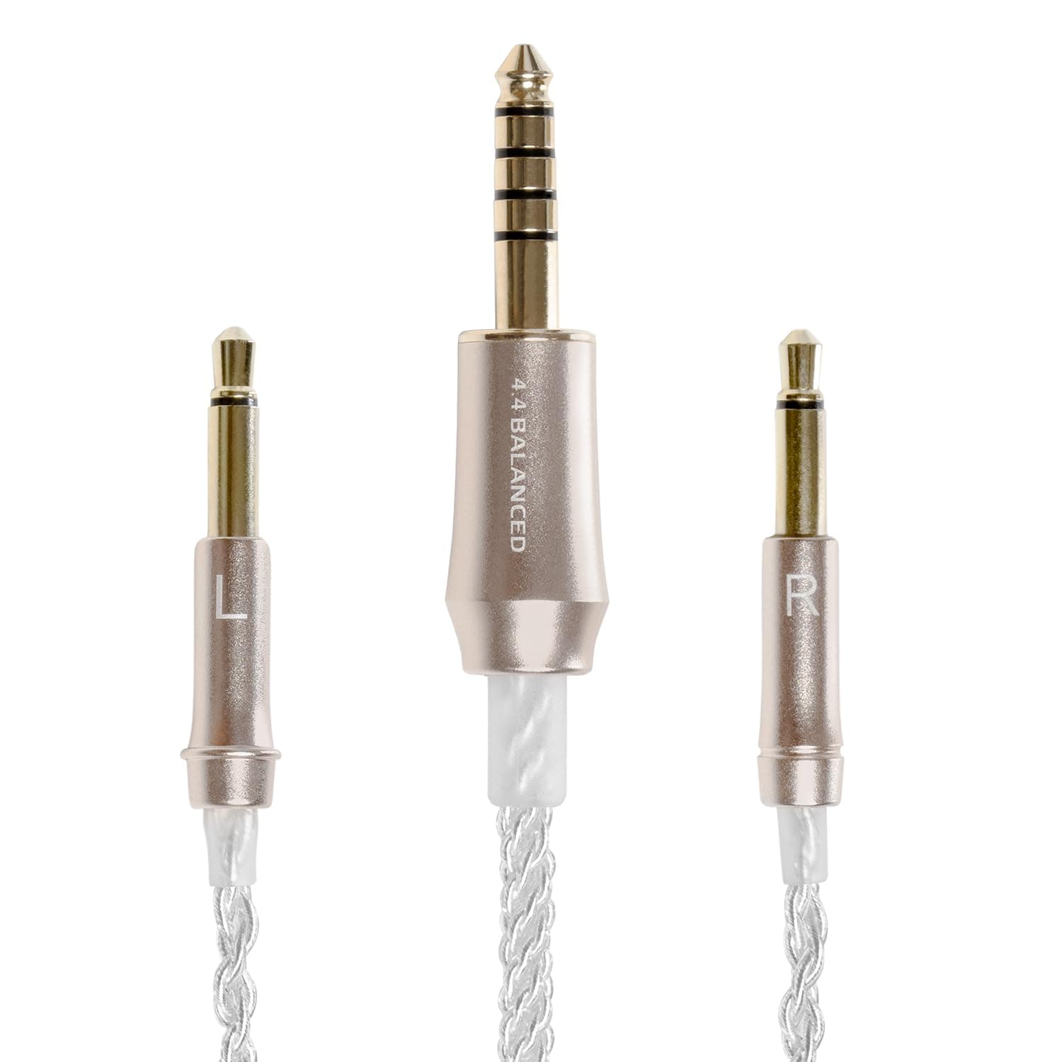 Meze Audio Mono 3.5mm to Balanced 4.4mm Silver-Plated Headphone Cable - 3.9ft.