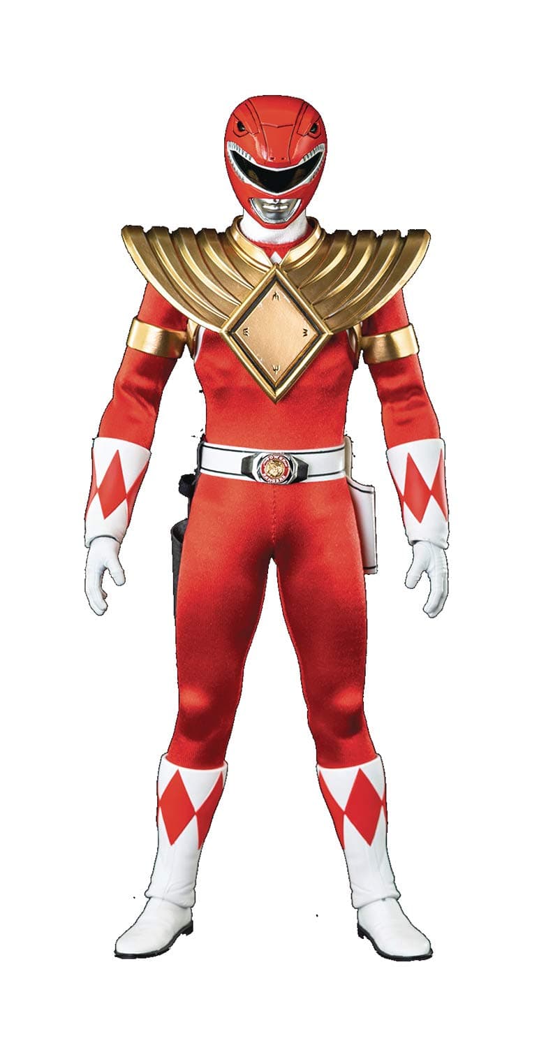 threezero Mighty Morphin Power Rangers: Dragon Shield Red Ranger 1:6 Scale Collectible Figure, Multicolor