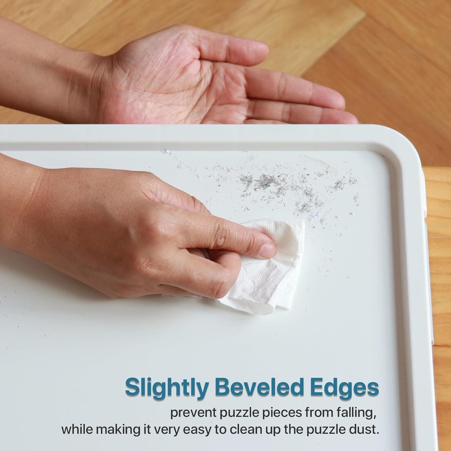 Playboda 1500 Piece Plastic Puzzle Board with 4 Drawers, Rotating Lazy Susan, Multicolor Drawers, 35"x27" (PTZ002), Ages 6+