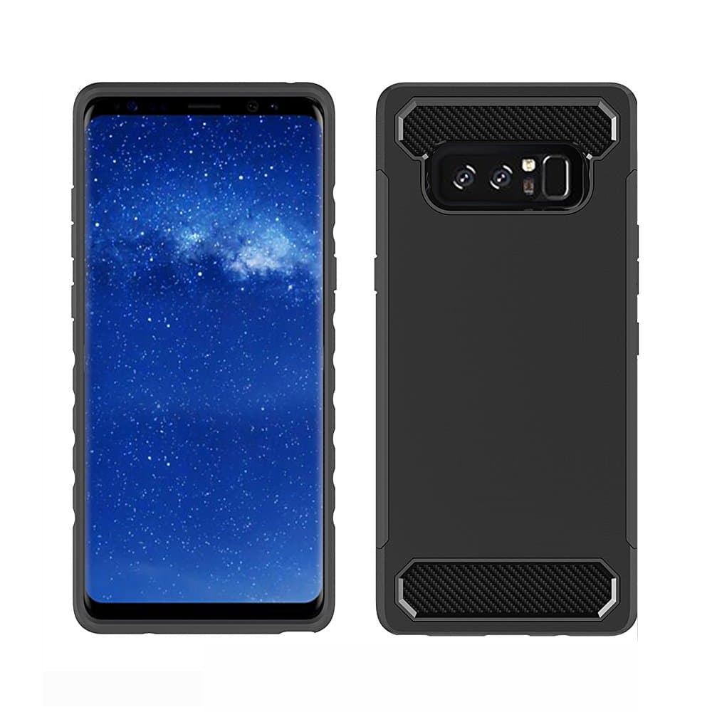 Quality Life Designer Samsung Galaxy Note 8 Case Carbon Fiber Design TPU + PC Material Drop Protection Shock Absorption Hybrid Armer Defender Protective case for Samsung Galaxy Note 8 (Black)