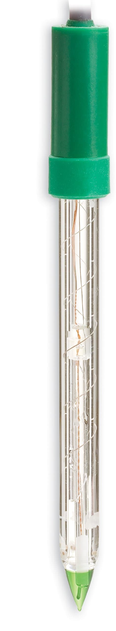 Hanna Instruments HI1292D Glass Amplified Combination pH Electrode with Temperature Sensor, For Soil Measurement, 0 to 12 pH, 1m Cable