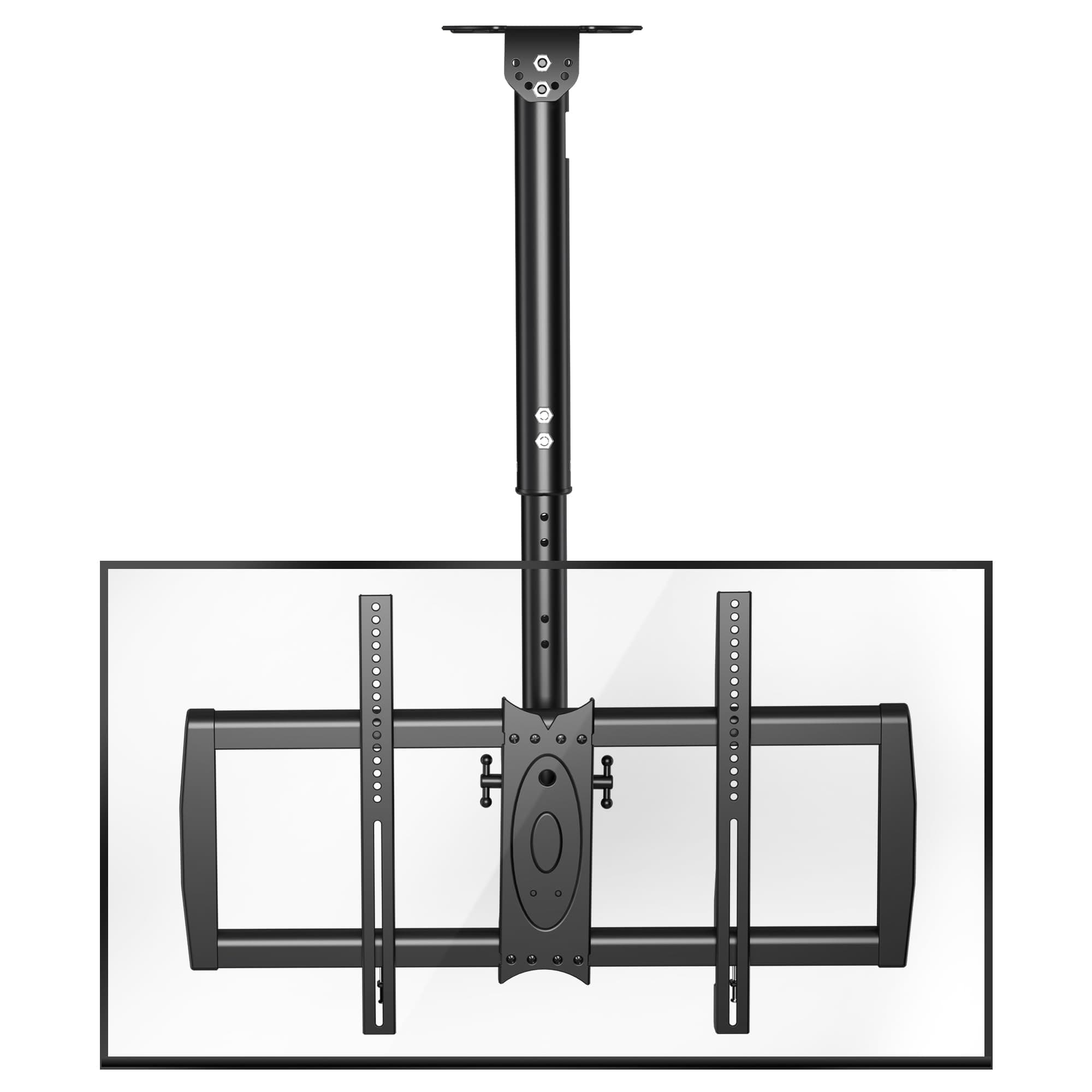 Ceiling TV Mount Fits Most 37-75 inch LCD LED Plasma Panel Display with Max VESA 600x400mm Loaded up to 110lbs Swivel and Tilt TV Bracket Height Adjustable MC61A