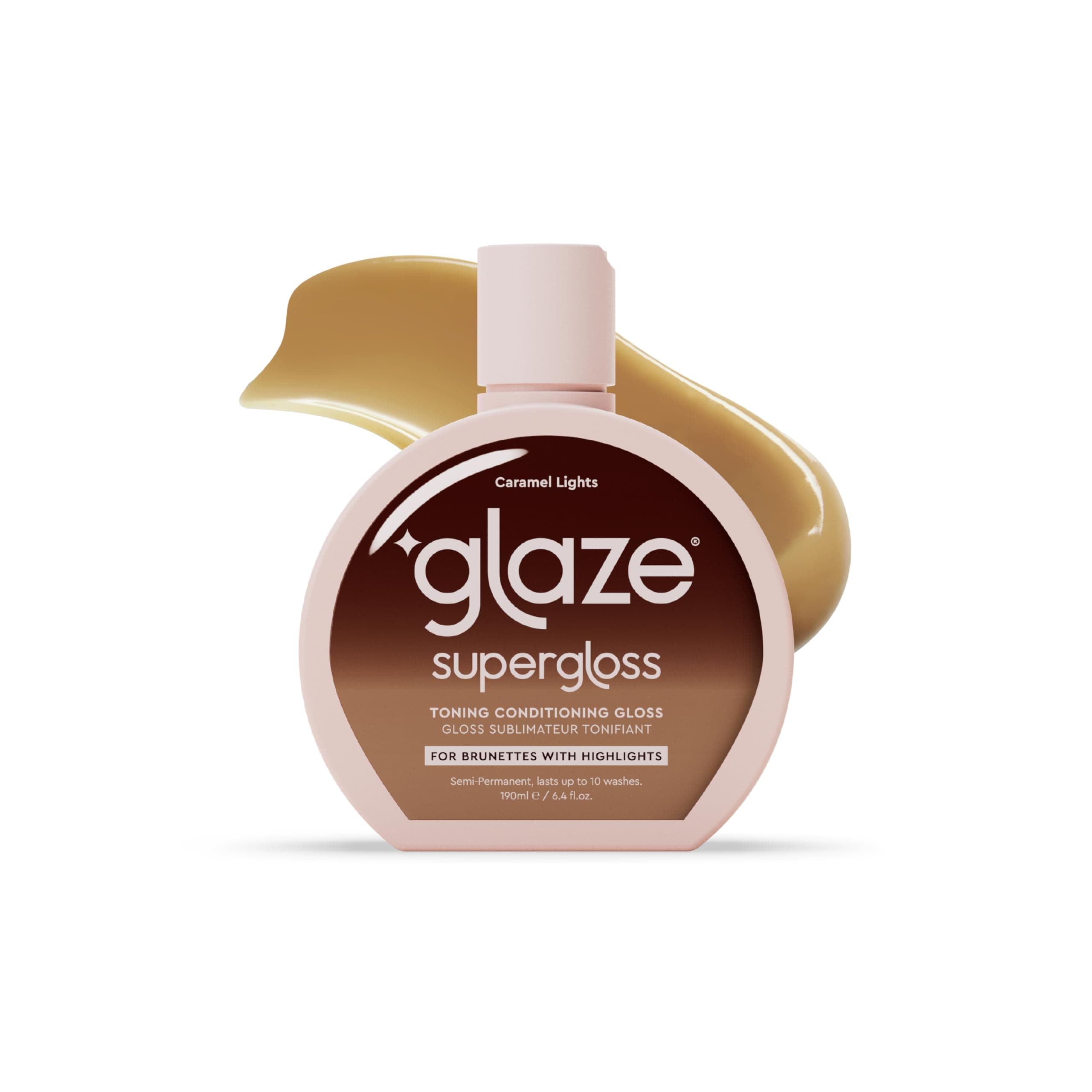 Super Gloss Color Conditioning Gloss – Caramel Lights for Medium to Dark Brown Hair with Highlights – Rinse Out Semi-Permanent Hair Gloss that Enhances Color and Boosts Shine & Hydration