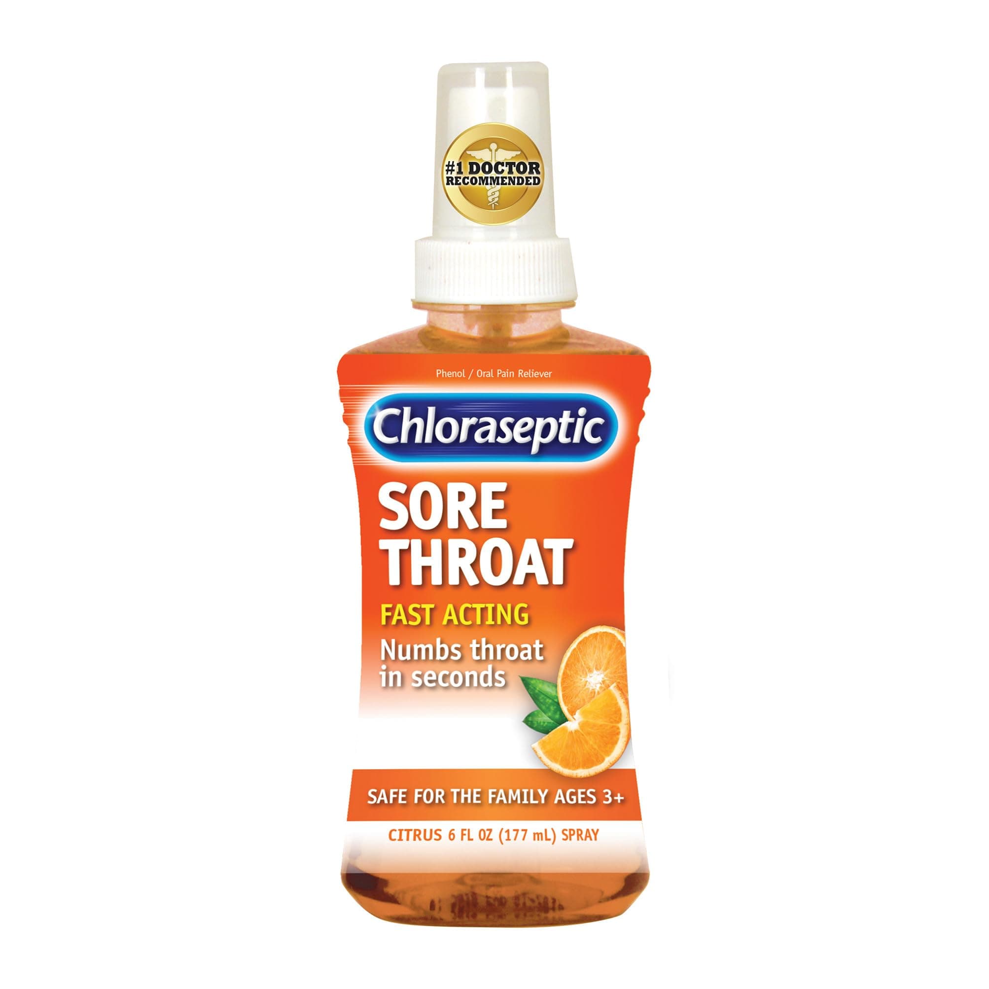 Sore Throat Spray, Citrus, 6 fl oz, 1 Bottle