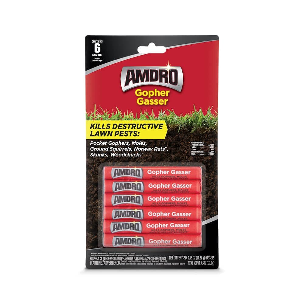 Amdro Gopher and Mole Killer, for Rodents, 12 Gassers, 0.75 oz = 2 - (6 Packs)