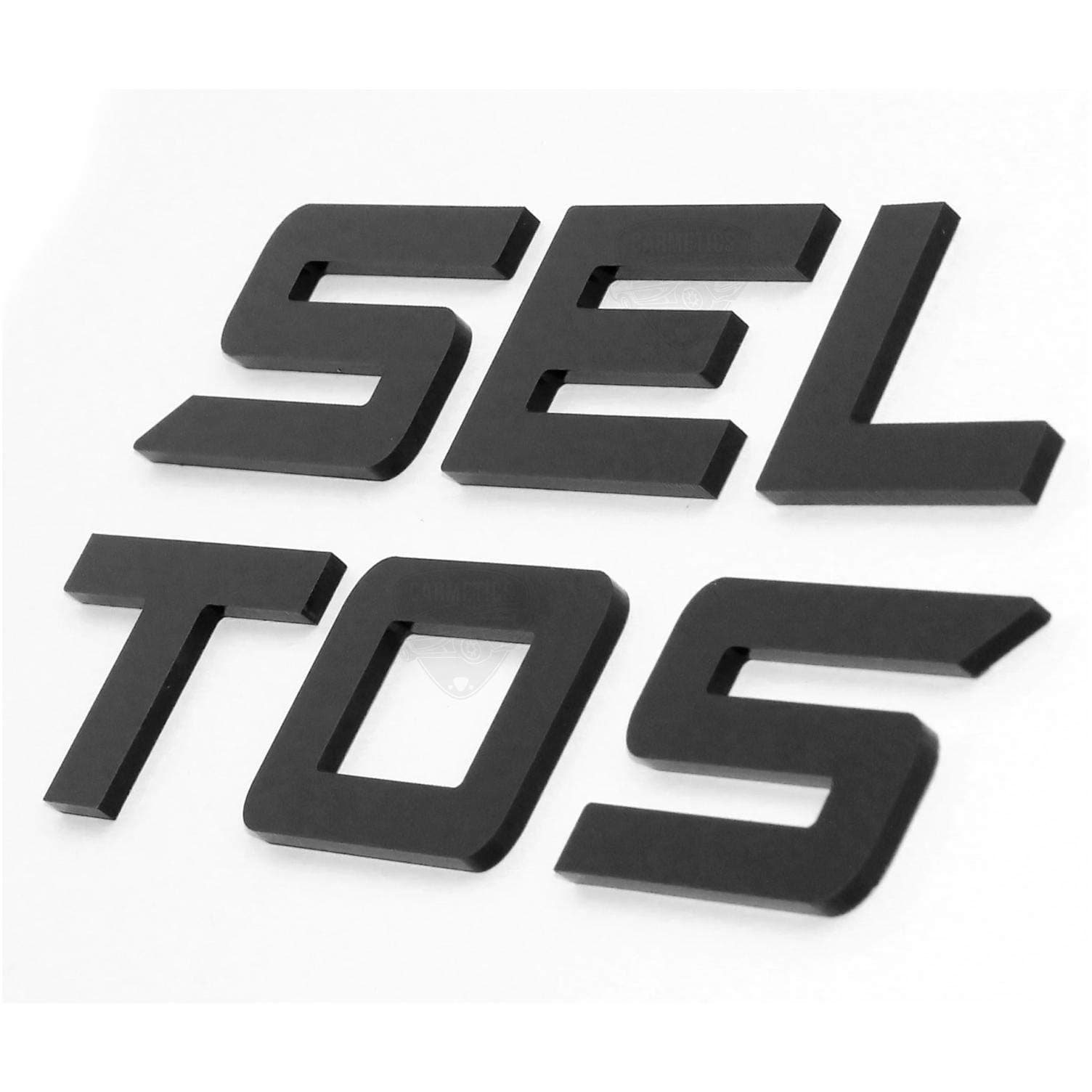 CarMetics Plastic Seltos 3D Letters Car Sticker, Black