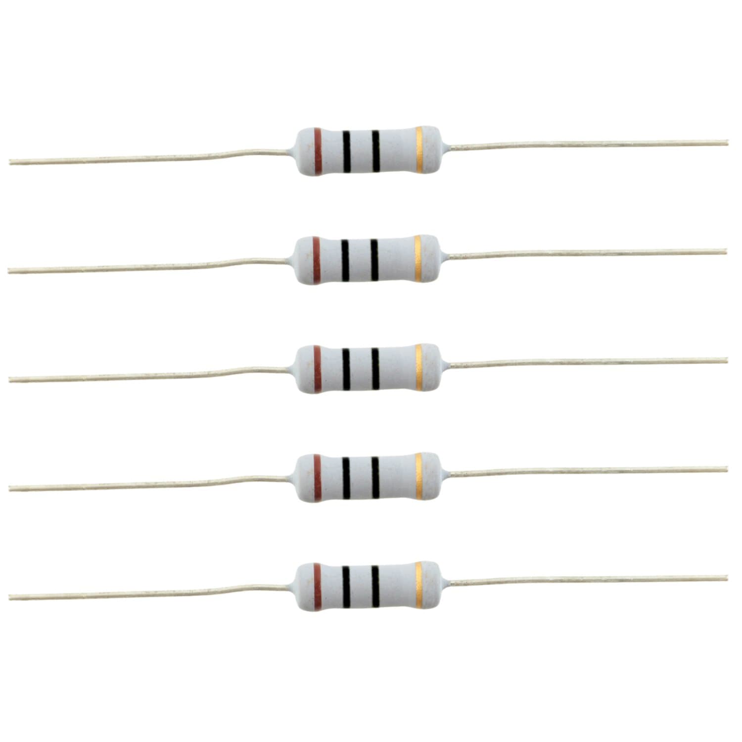 2 Watt Metal Oxide Power Resistor, 10 Ohm, Pkg. of 5