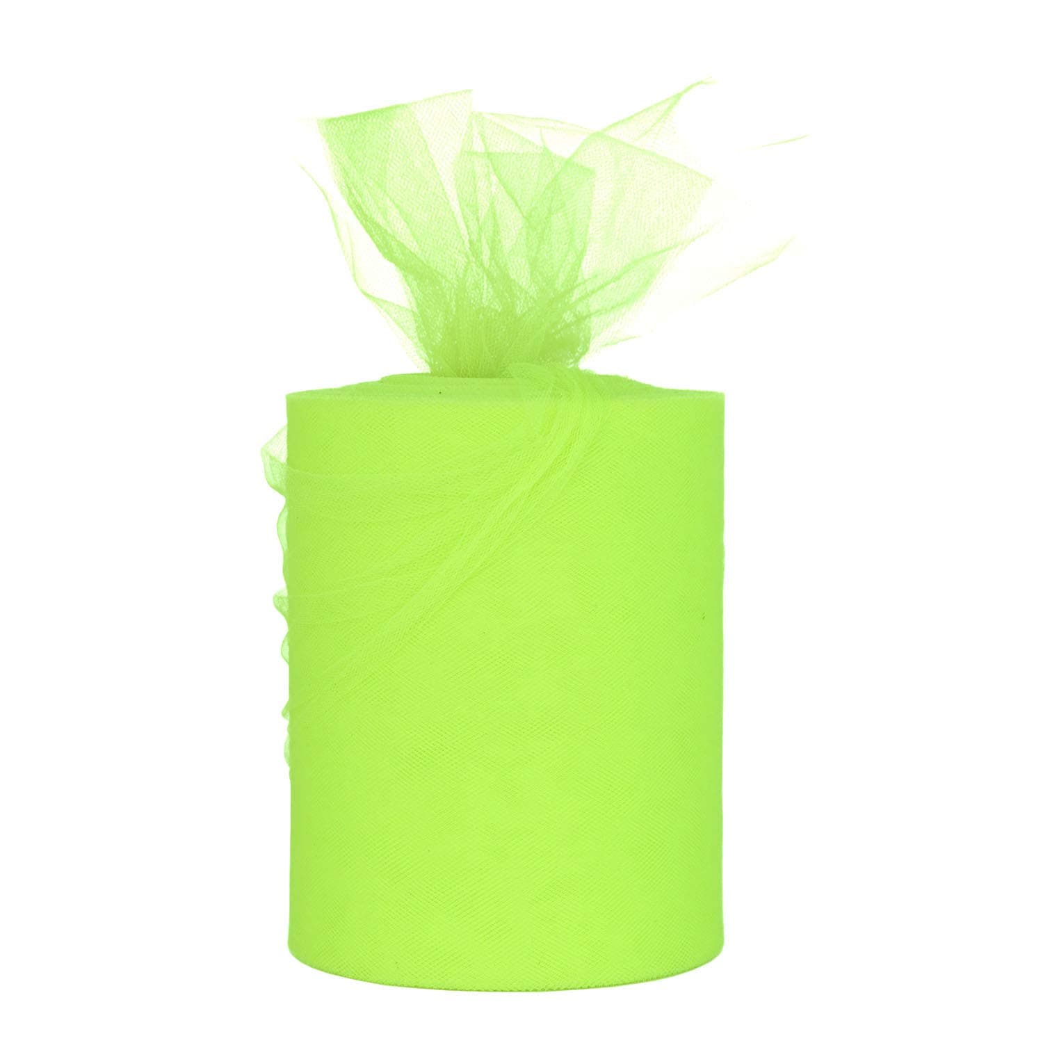 Fluorescent Green Tulle Roll Spool 6 Inch x 100 Yards for Tulle Decoration