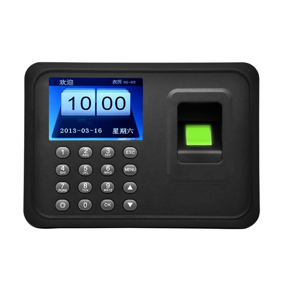 MobileFDL 2.4-Inch TFT Fingerprint Recorder Attendance Machine Employee Recorder with Energy-saving Fingerprint Sensor Support USB Flash Drive Download