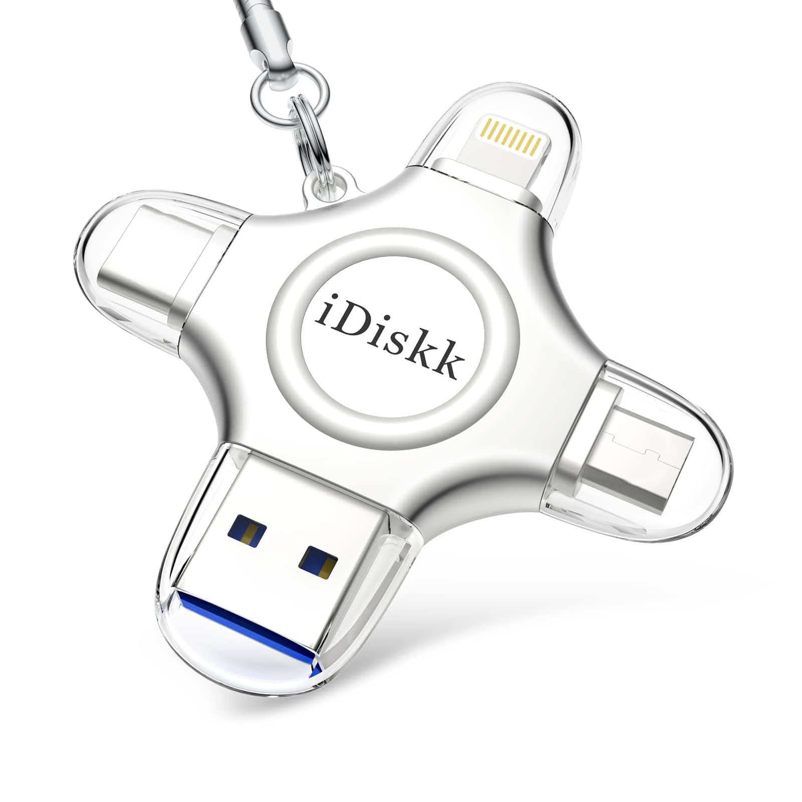 128GB lightning USB Photo Stick for iPhone 4 in 1 iPhone Photo stick,Backup storage for iPhone work with latest iPhone 17/16/15/14/13/12/11 and USB-C device Mac and PC