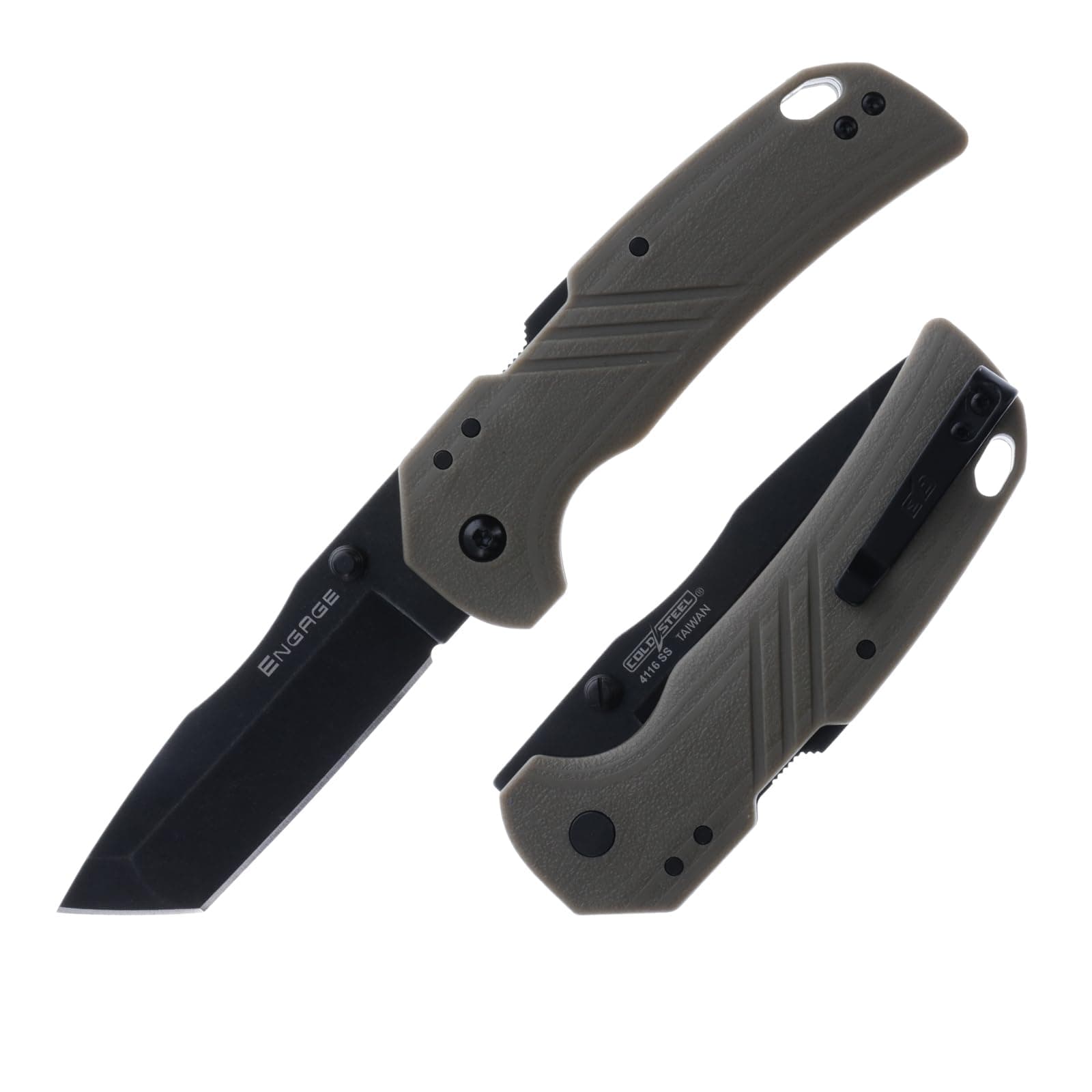Engage 3" 4116SS Razor-Sharp Tanto Point Blade 4.25" GFN Handle Everyday Carry Tactical Folding Knife with Atlas Lock
