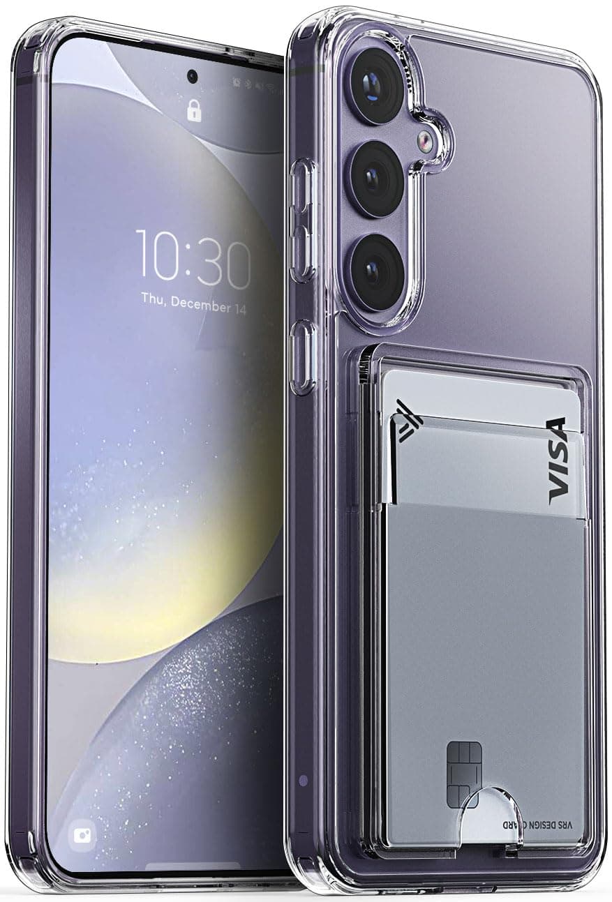 VRS Design Crystal Pickup for Samsung Galaxy S24 PLUS case cover wallet with 2 Card Storage Slot - Clear