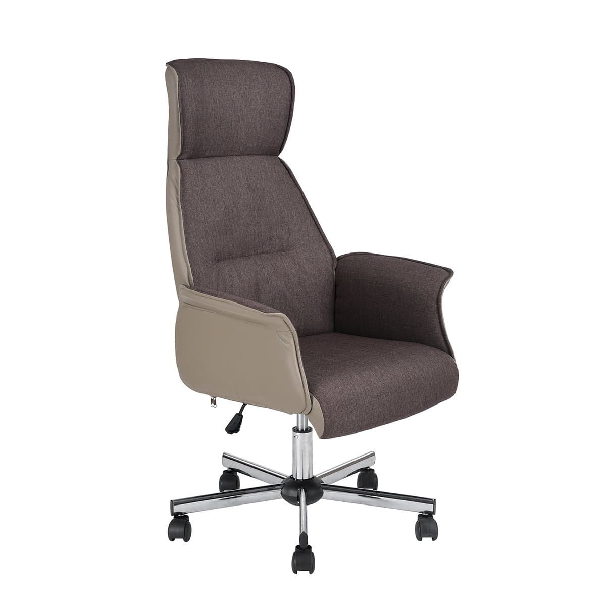 Fabric Home Office Computer Desk Chair Height Adjustable Task Chair Ergonomic PU Leather High Backrest Office Chair with Arms