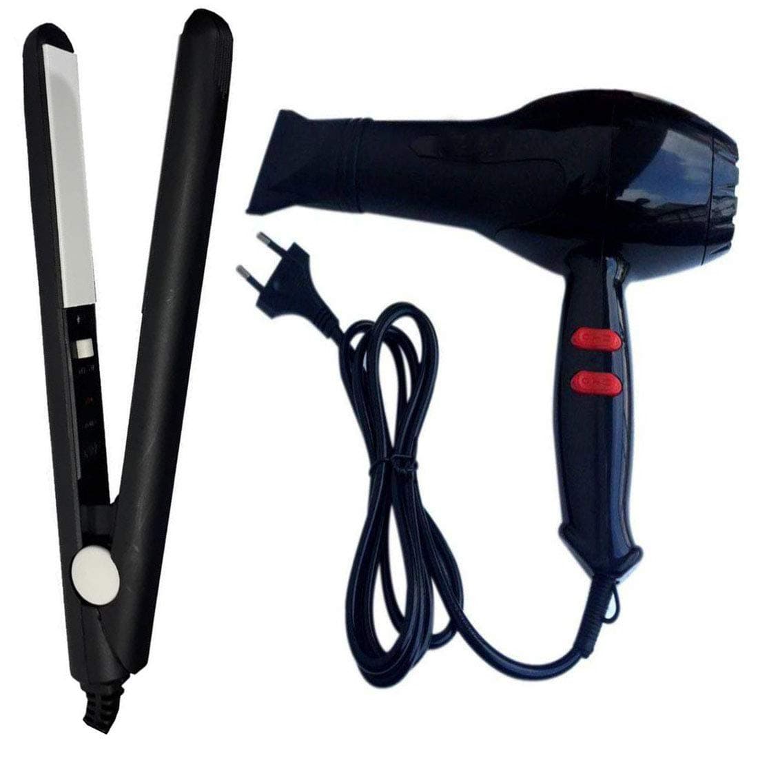 Nirvani Arzet Ceramic Plate Professional Hair Dryer Combo With 2 Speed Heat Settings Cool Button With Ac Motor,Concentrator Nozzle,Removable Filter And Mini Straightener For Women Men(Multicolour)