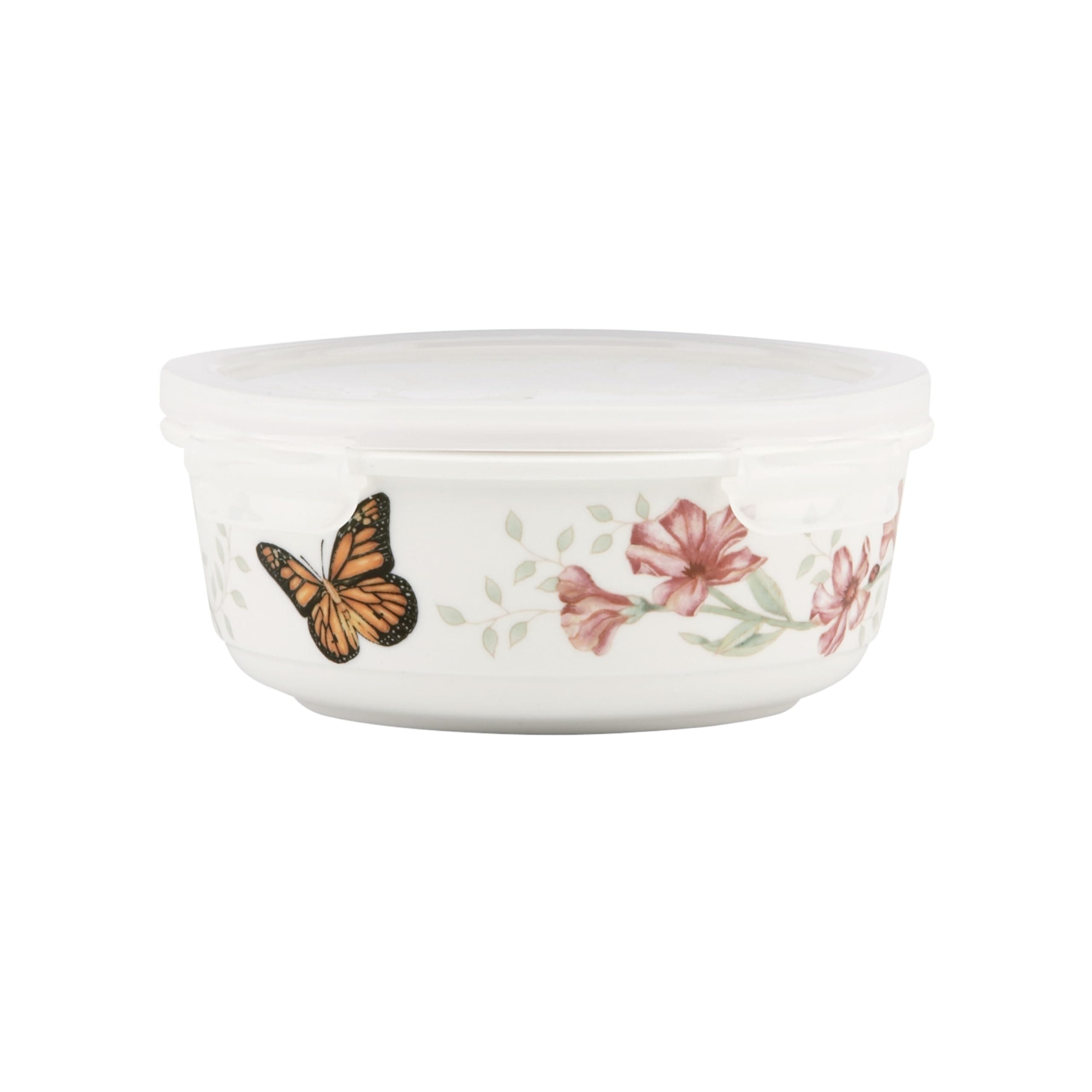 824646 Butterfly Meadow Serve & Store Container, Small Container 6.25"D x 2.75"H