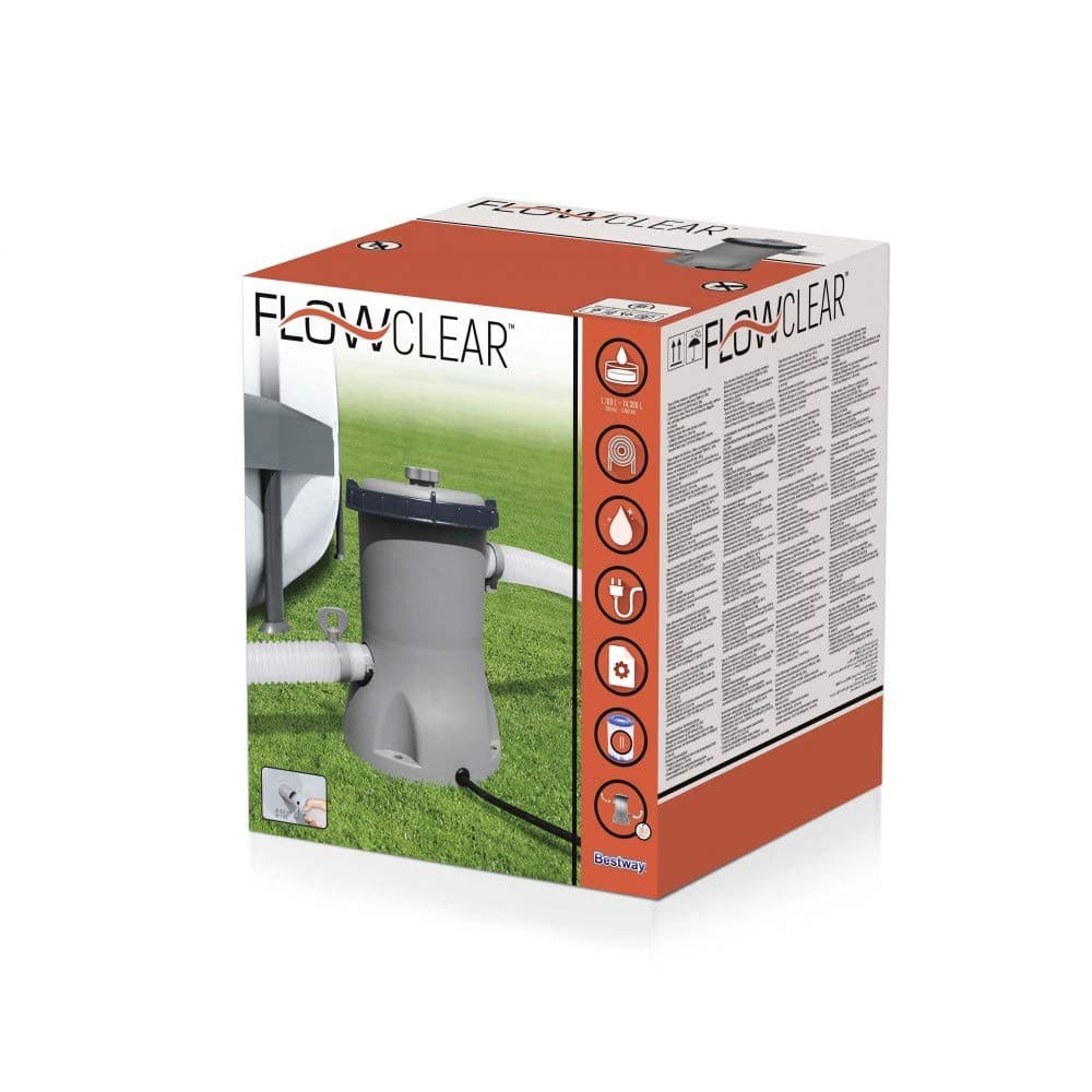 Flow Clear Above Ground Swimming Pool Filter Pump, Grey, 530 gal