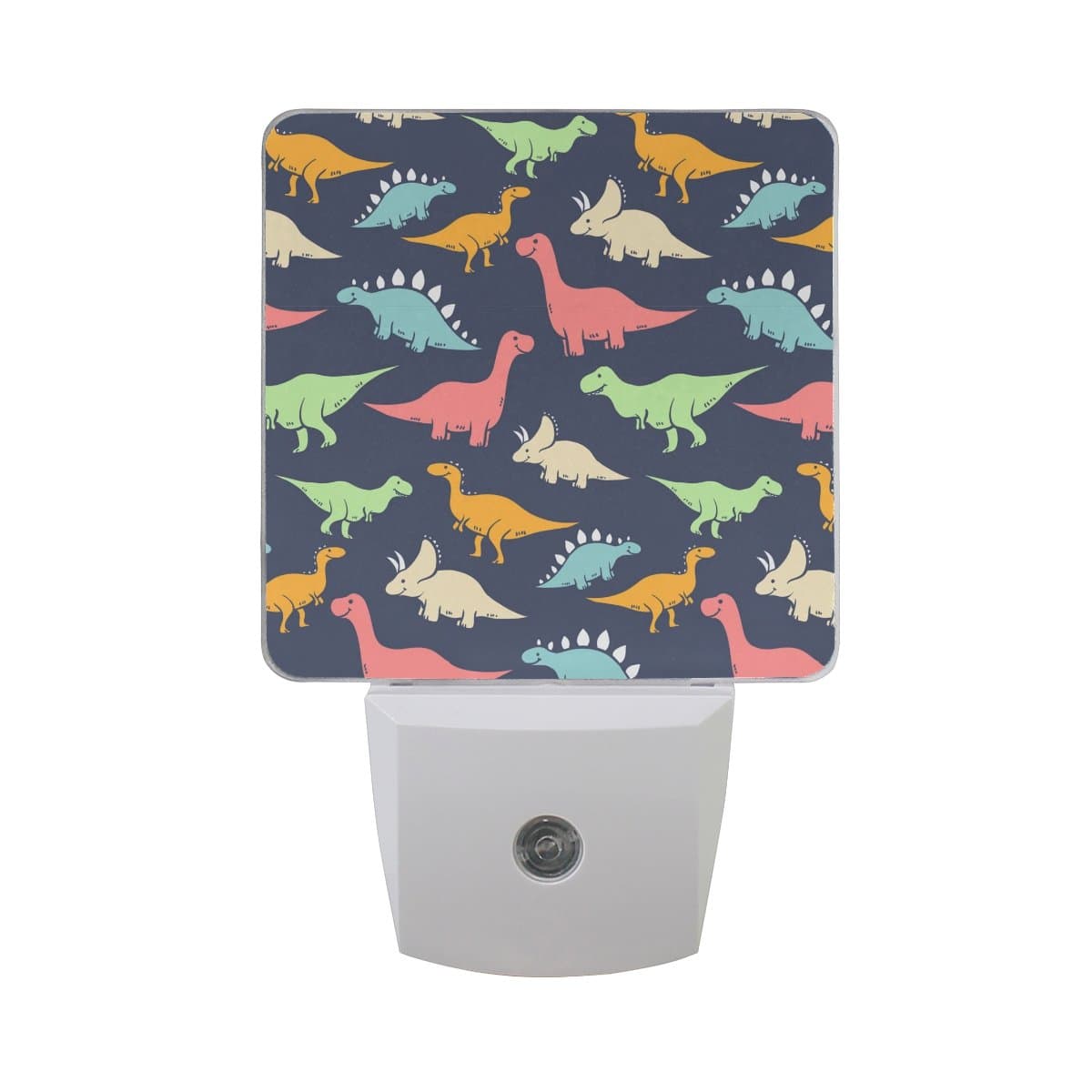 CiCily Plug in LED Night Light Plug-in, ultra-slim, and cool-touch Dusk to Dawn Sensor Night Lamp Colorful Dinosaur Kids Adults and Nursery Decor Night Light