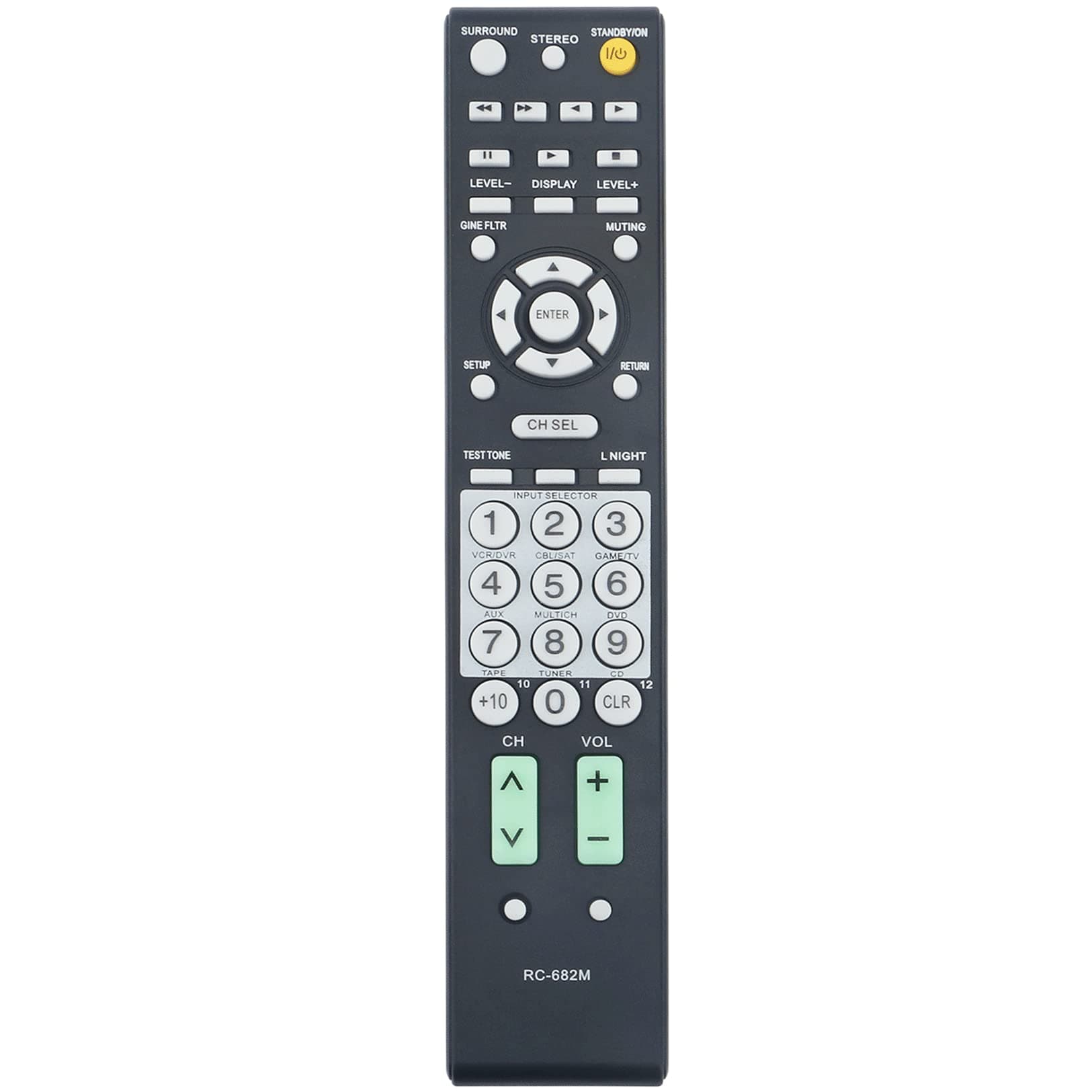 WINFLIKE Replacement IR Infrared Remote Control fit for Onkyo AV Receiver RC-682M RC-681M RC-607M HT-R340 HT-R530 HT-R540 HT-R550 HT-SR600 HT-SR800 TX-SR505 TX-SR604 TX-SR60 TX-SA605 TX-SR605