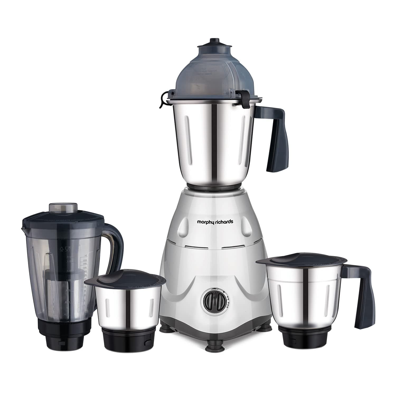 Icon Superb 750 Watts Mixer Grinder| 4 Stainless Steel Mixer Jars including Juicer Jar| 3-Speed Control with Pulse Effect| 1-Yr Warranty by Brand| Silver & Black