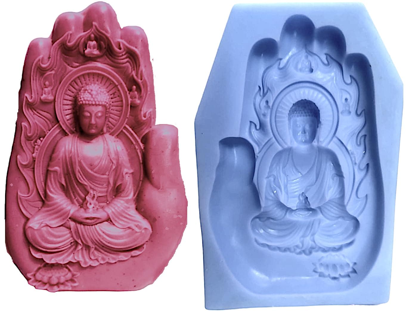 ANF Palm Buddha Pattern Silicone Mold DIY Resin Cement Flexible and Reusable Silicone Mold