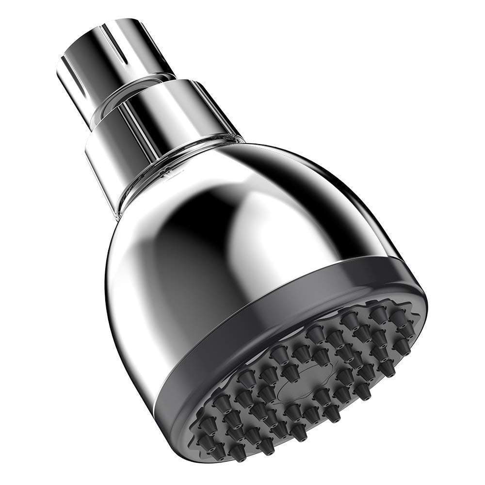 TrebleWind Shower Head,3 Inch Round High Pressure Wall Mount Rainfall,Smooth Plating, ABS Silica gel Hole, No Tools Required Portable, Rotatable Steering head For Outdoors Hotel