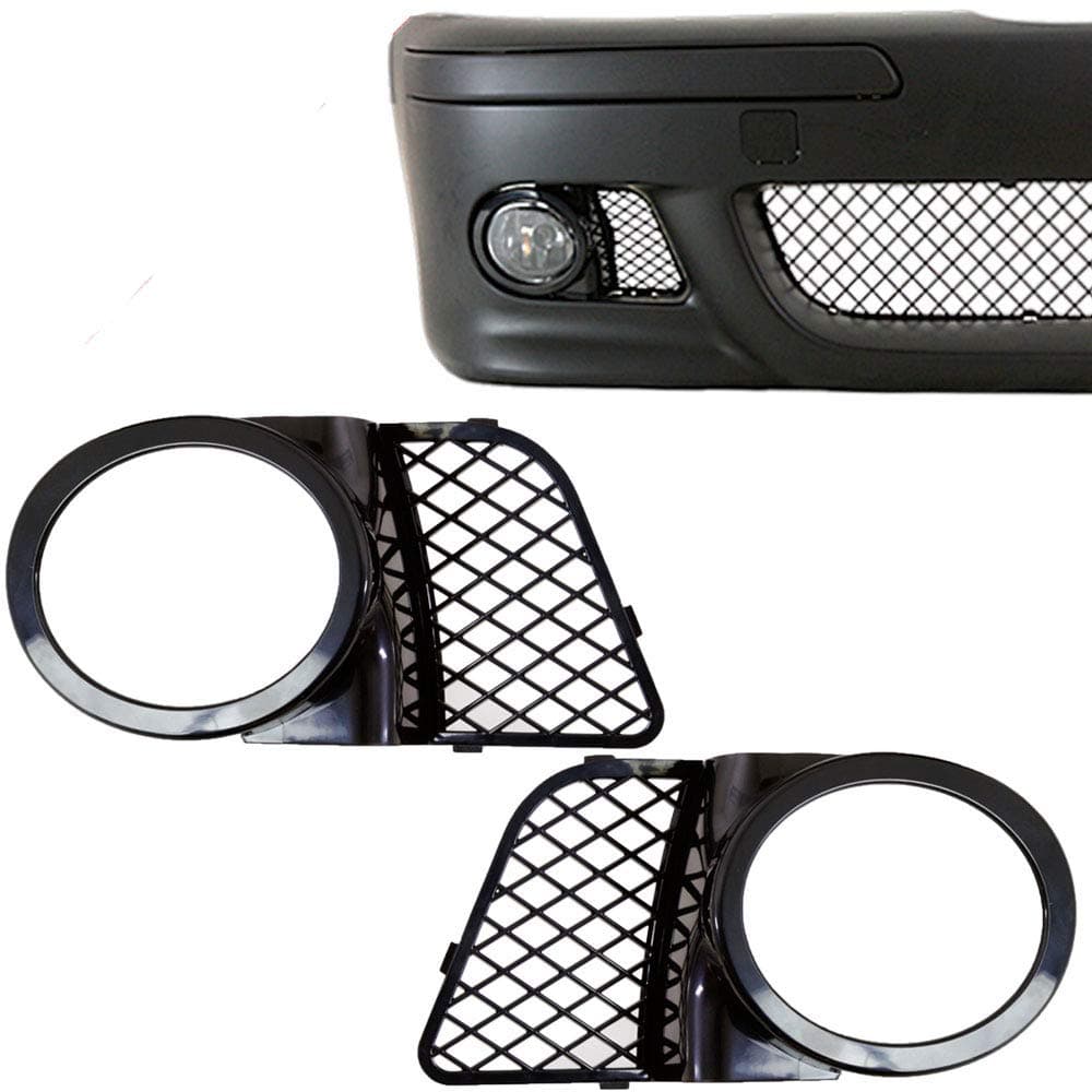 TopPick Black Open Mesh Grille Grill FOR BMW E39 w/ M5 style front bumper 1998-2003 51112496283-51112496284
